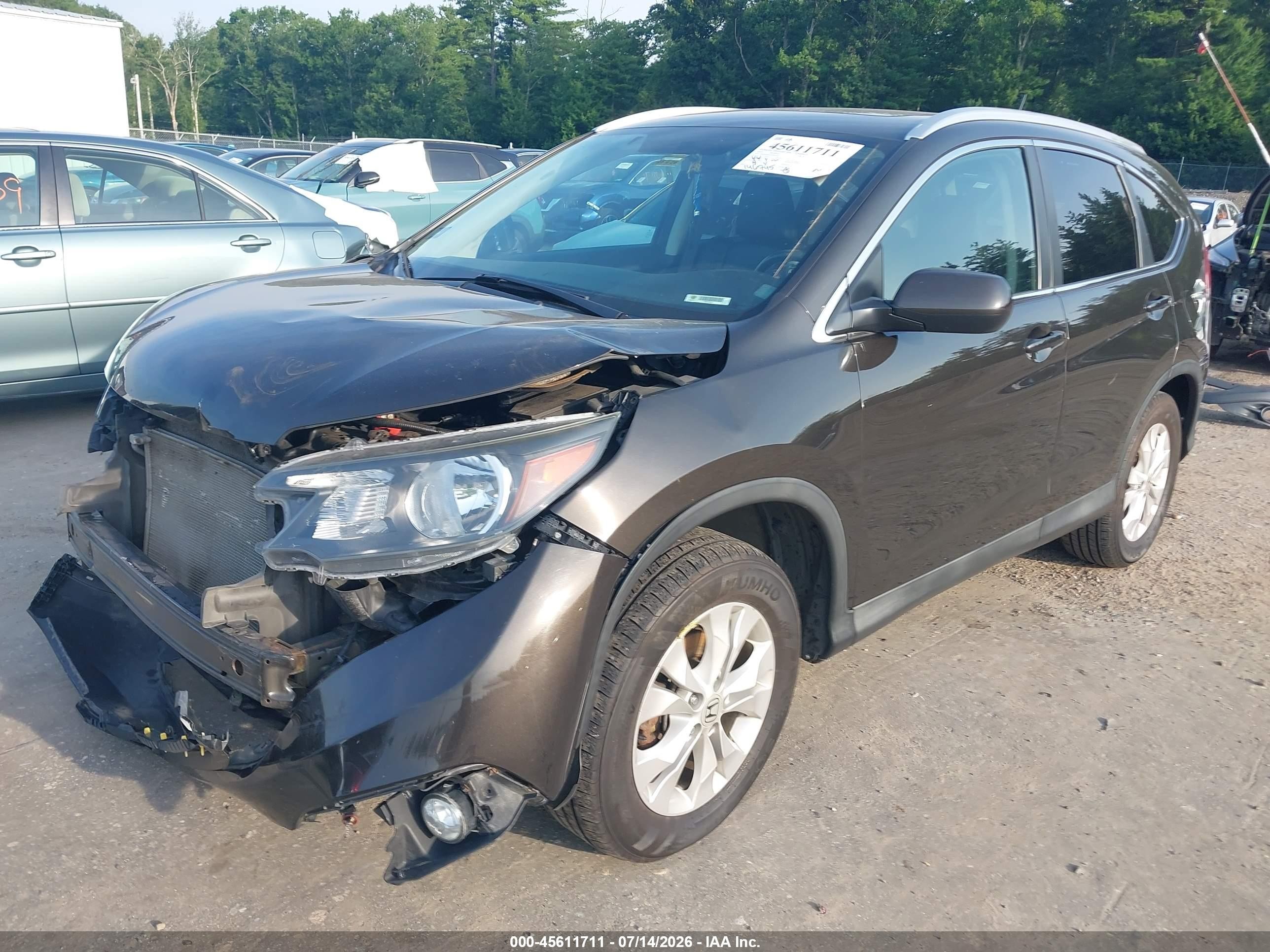 2014 Honda Cr-v Ex-l Black vin: 2HKRM4H73EH692365