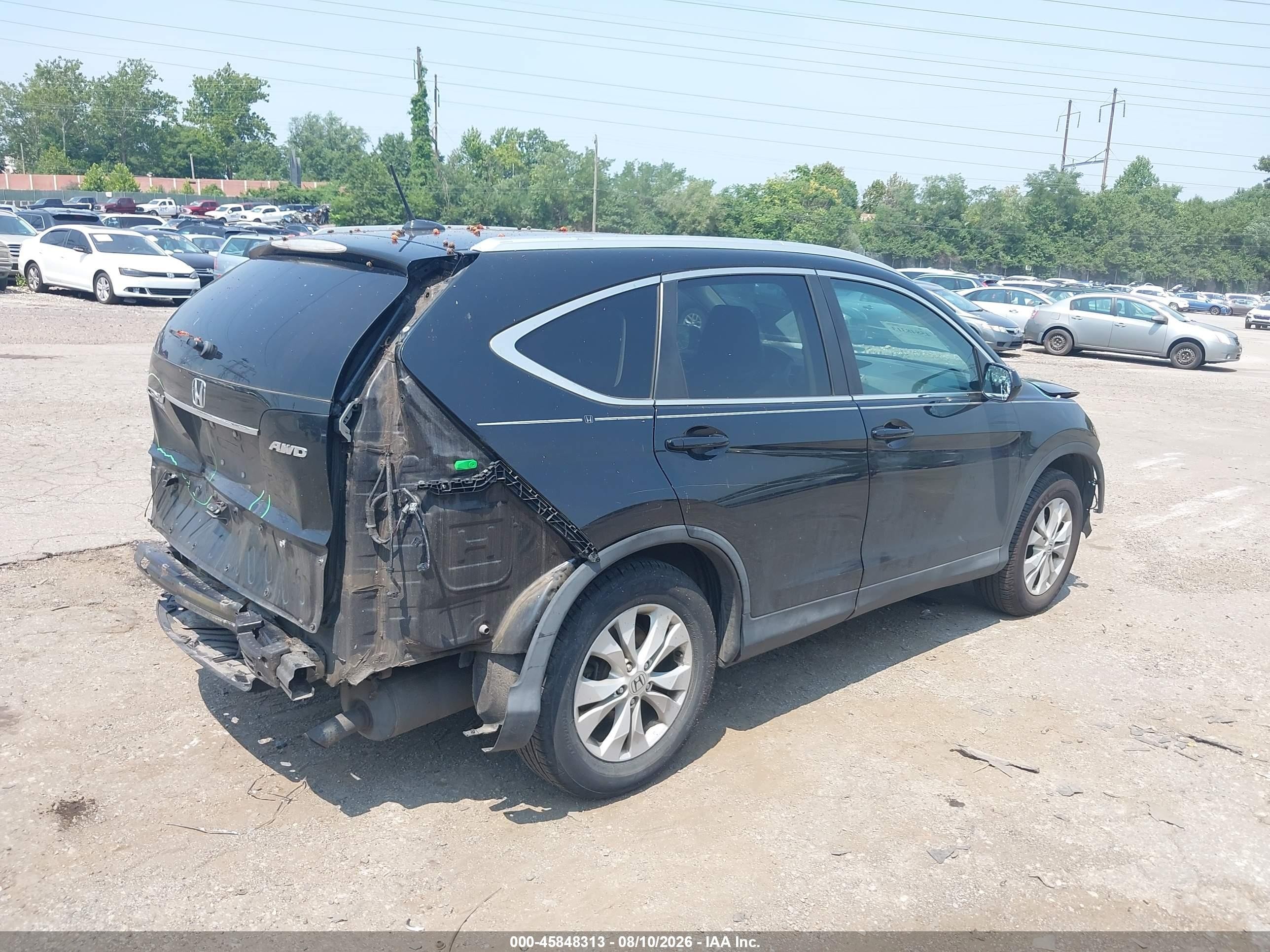 2014 Honda Cr-v Ex-l Черный vin: 2HKRM4H73EH703686