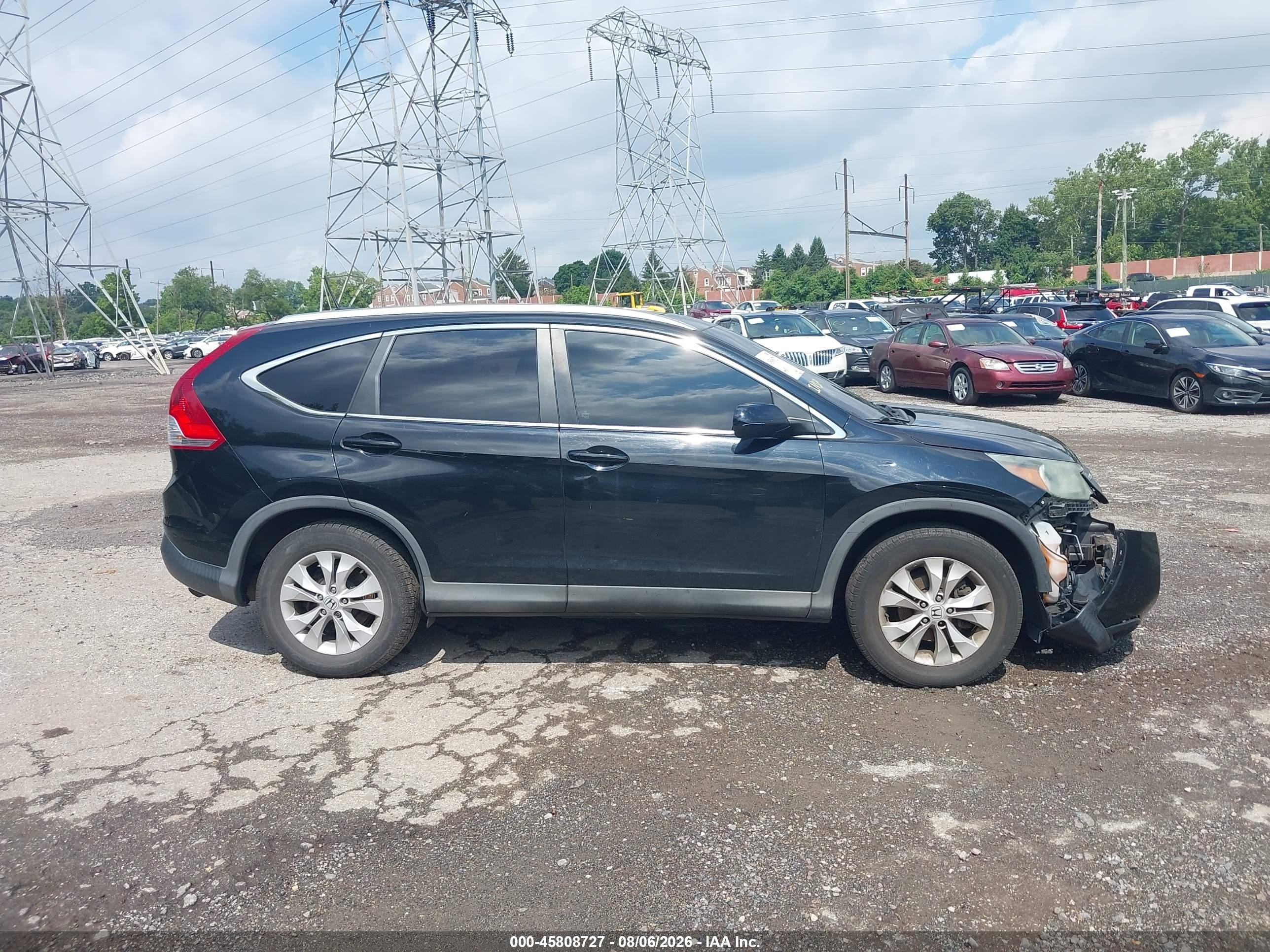 2014 Honda Cr-v Ex-l Black vin: 2HKRM4H73EH713330