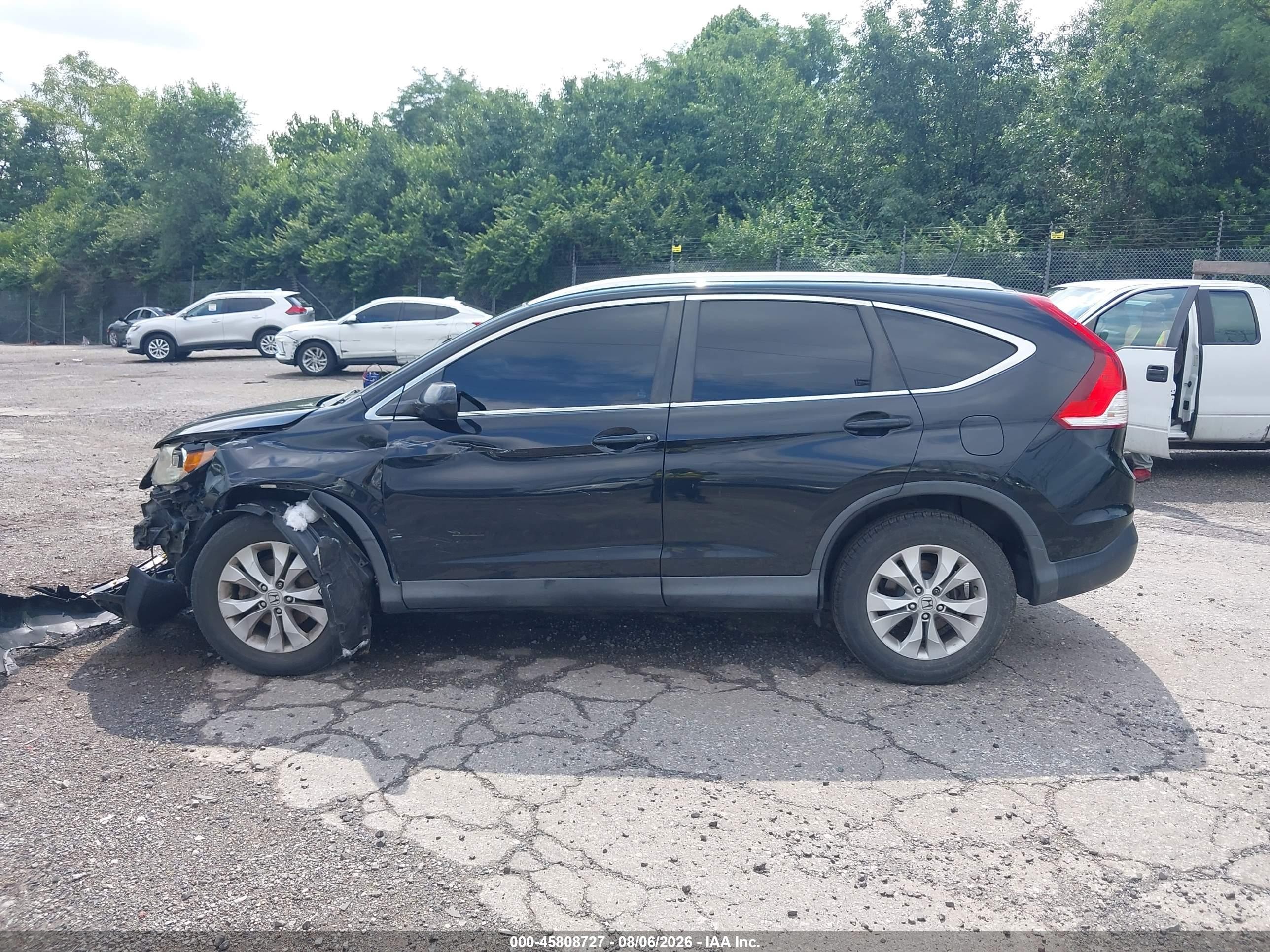 2014 Honda Cr-v Ex-l Black vin: 2HKRM4H73EH713330