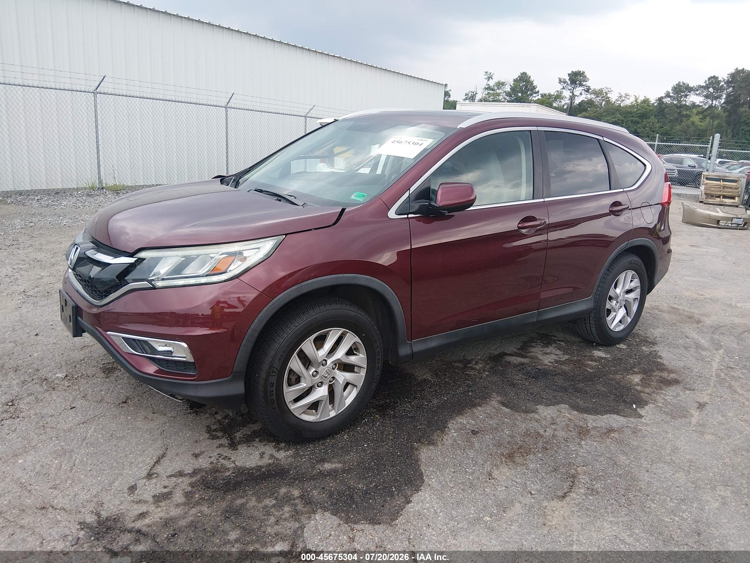 2015 Honda Cr-v Ex-l Бордовый vin: 2HKRM4H73FH608983