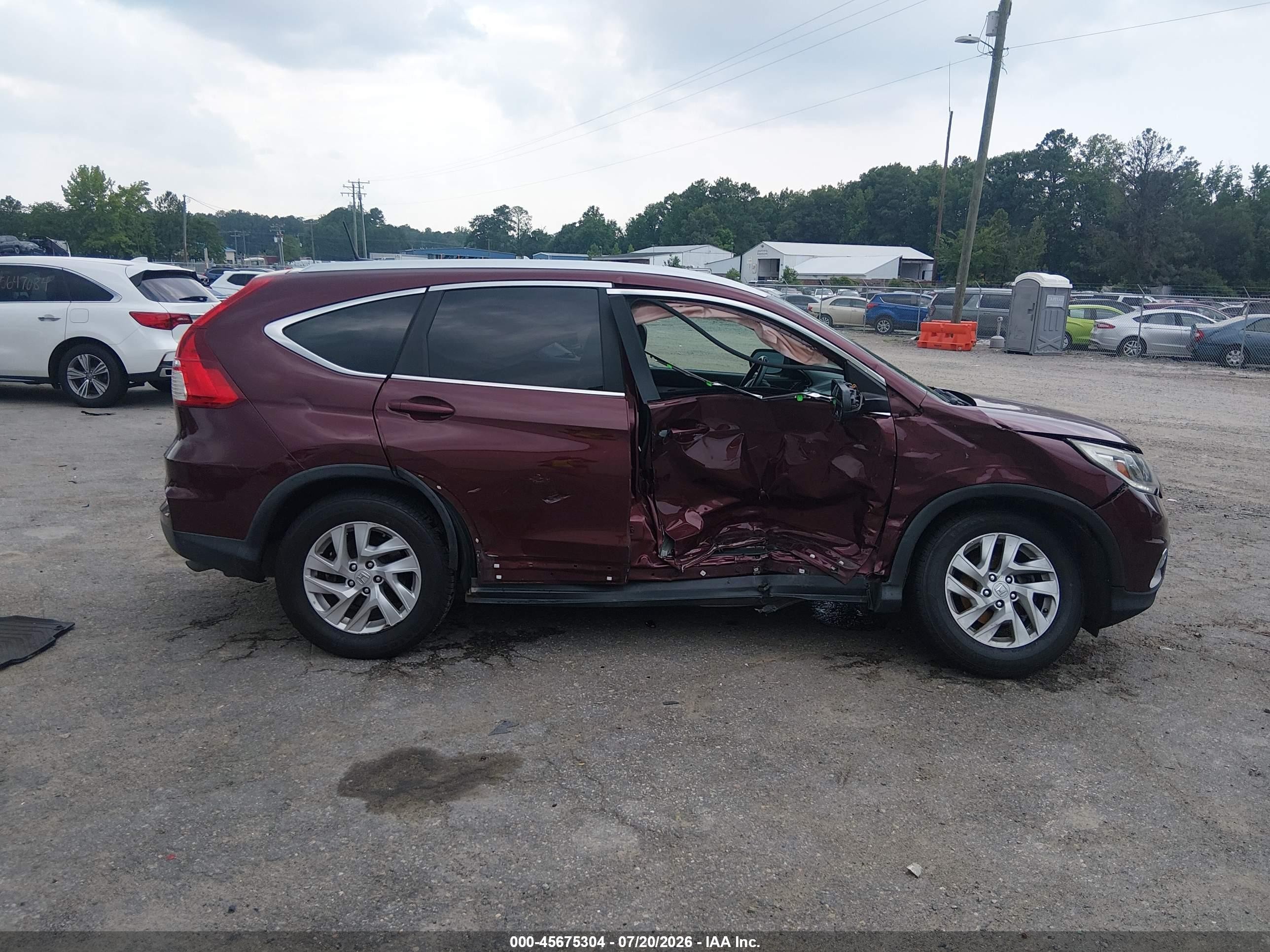 2015 Honda Cr-v Ex-l Бордовый vin: 2HKRM4H73FH608983