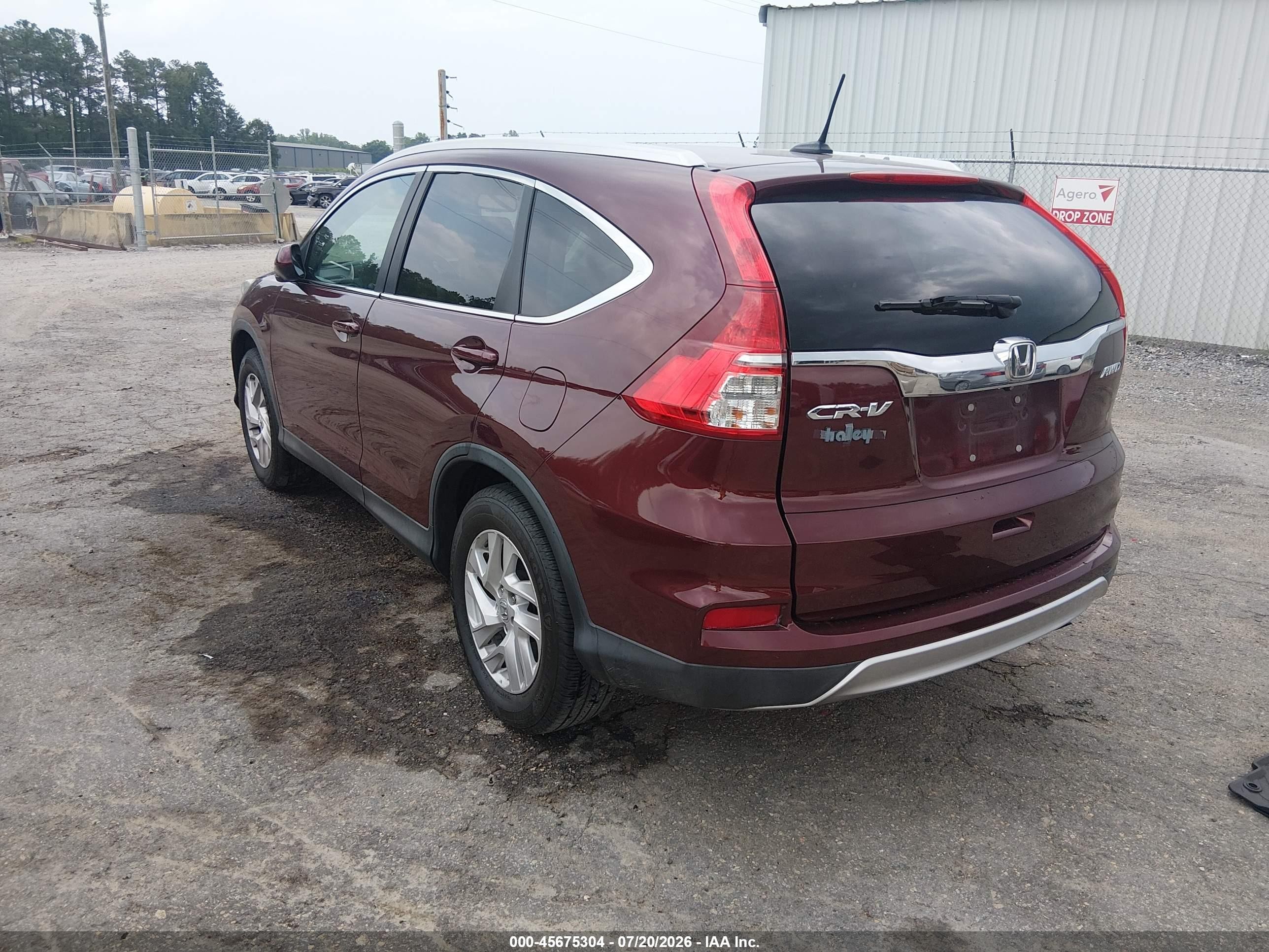 2015 Honda Cr-v Ex-l Бордовый vin: 2HKRM4H73FH608983