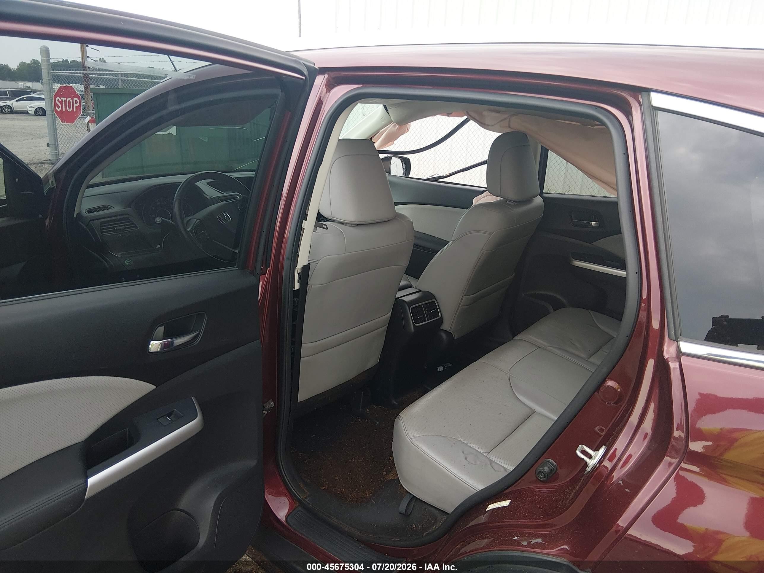 2015 Honda Cr-v Ex-l Бордовый vin: 2HKRM4H73FH608983