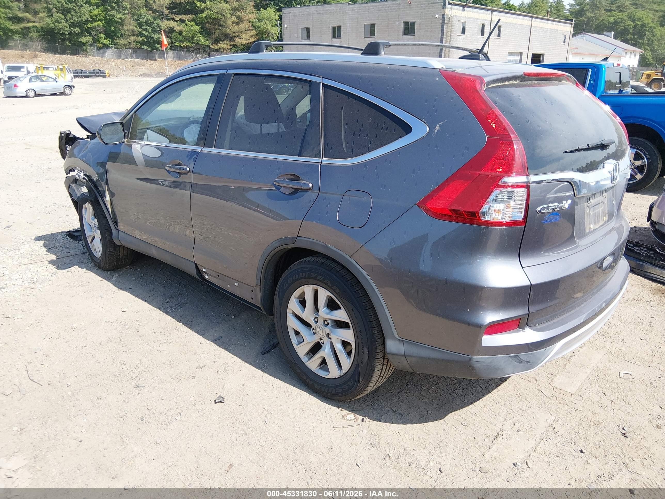 2015 Honda Cr-v Ex-l Gray vin: 2HKRM4H73FH613231