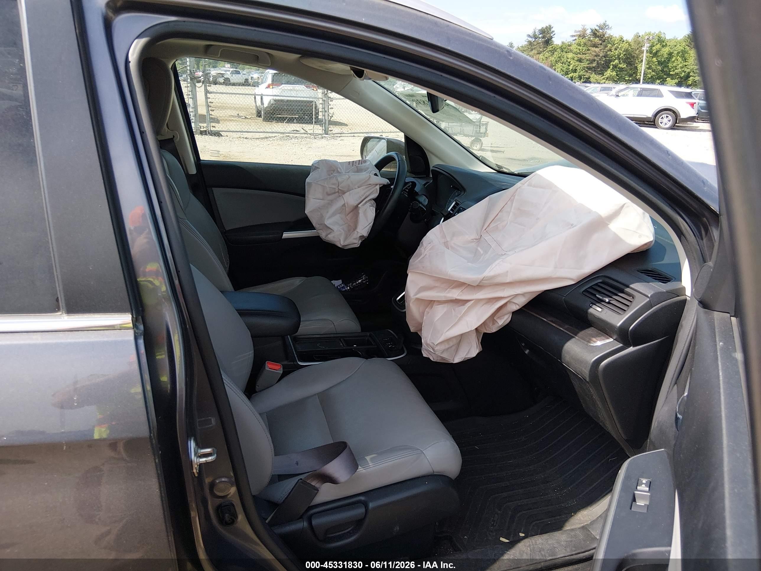 2015 Honda Cr-v Ex-l Gray vin: 2HKRM4H73FH613231