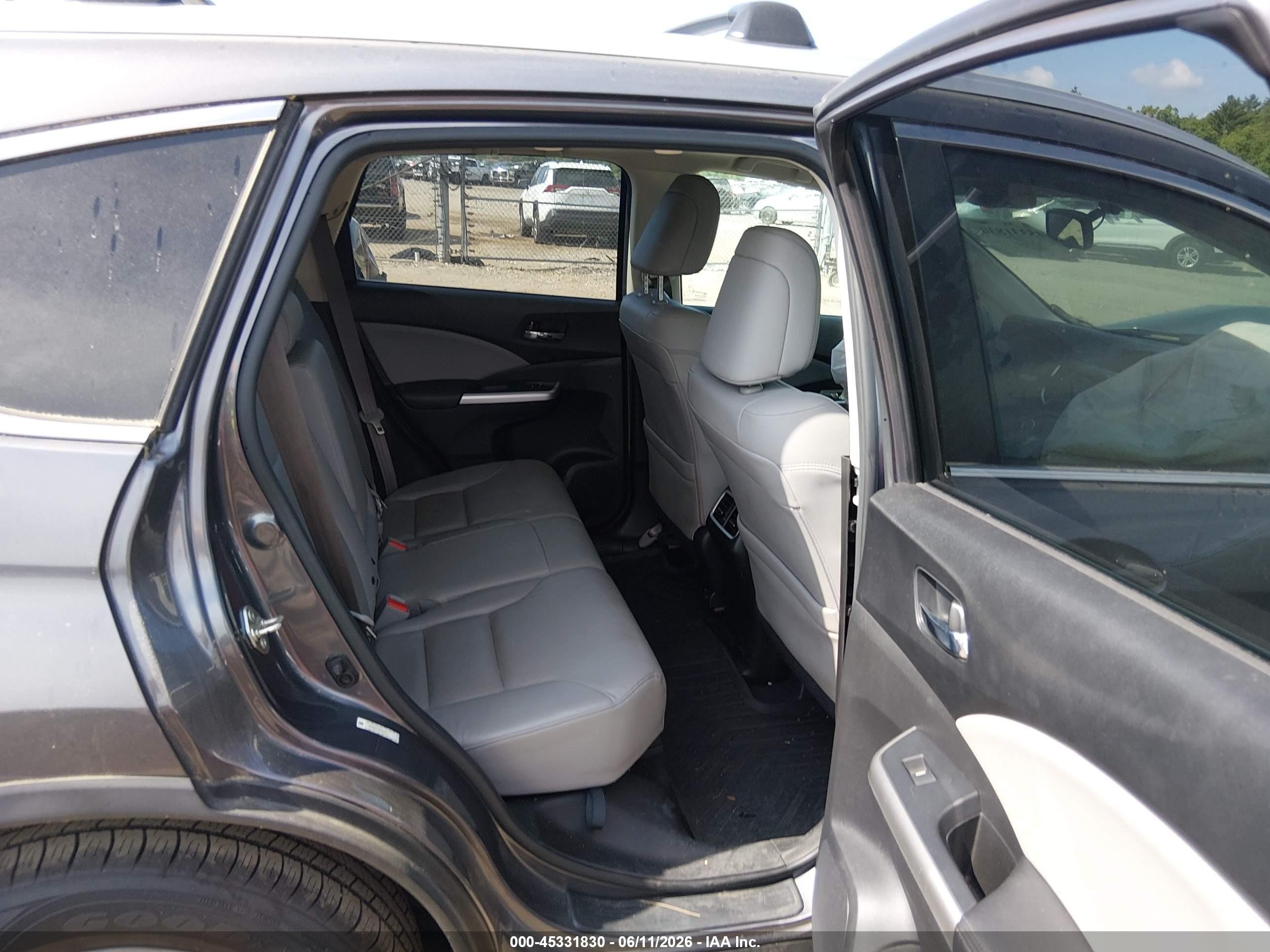 2015 Honda Cr-v Ex-l Gray vin: 2HKRM4H73FH613231