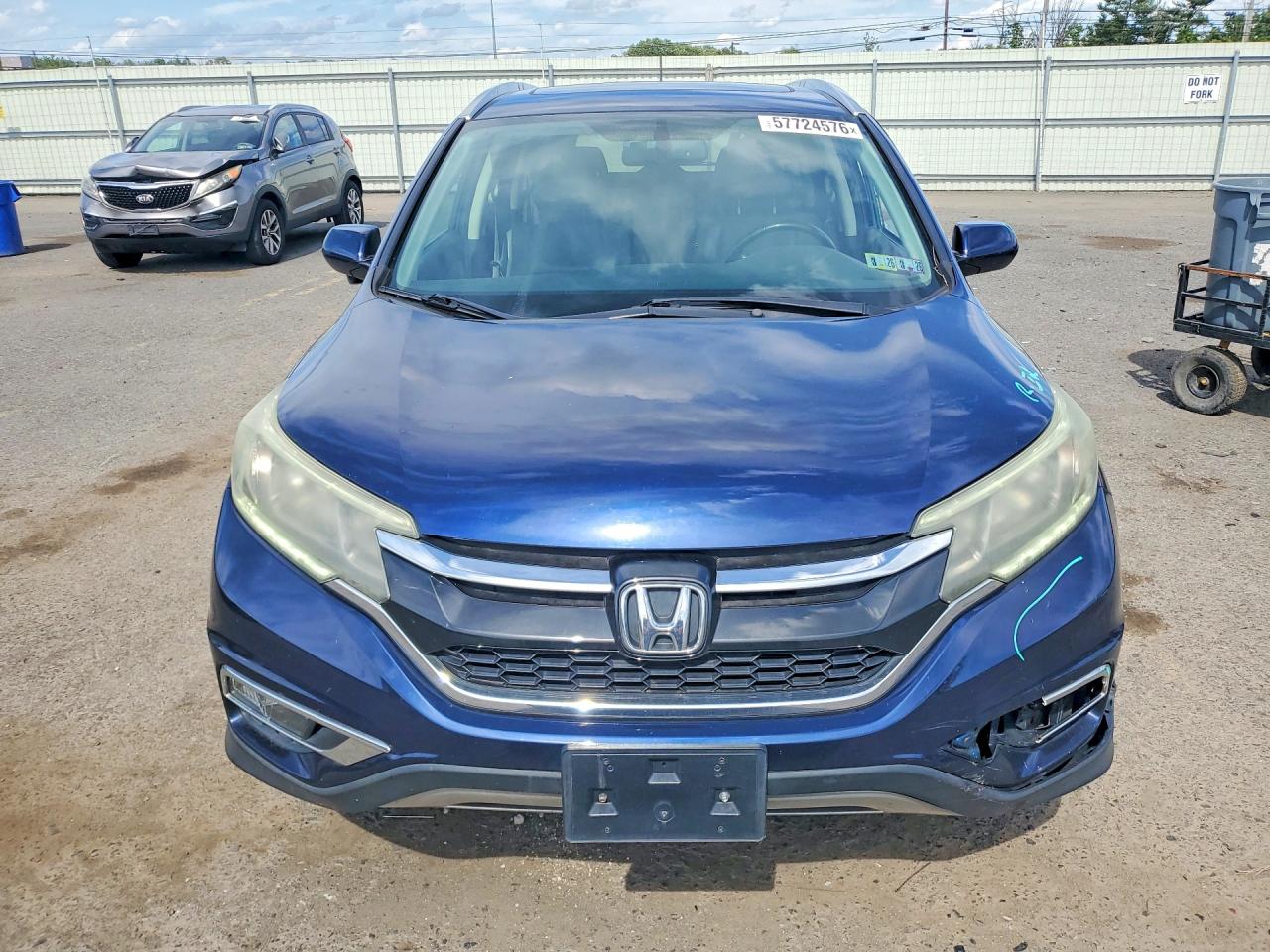 2015 Honda Cr-v Exl Blue vin: 2HKRM4H73FH620891