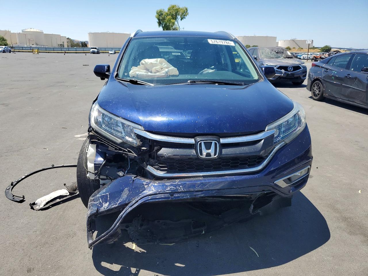2015 Honda Cr-v Exl Blue vin: 2HKRM4H73FH641210
