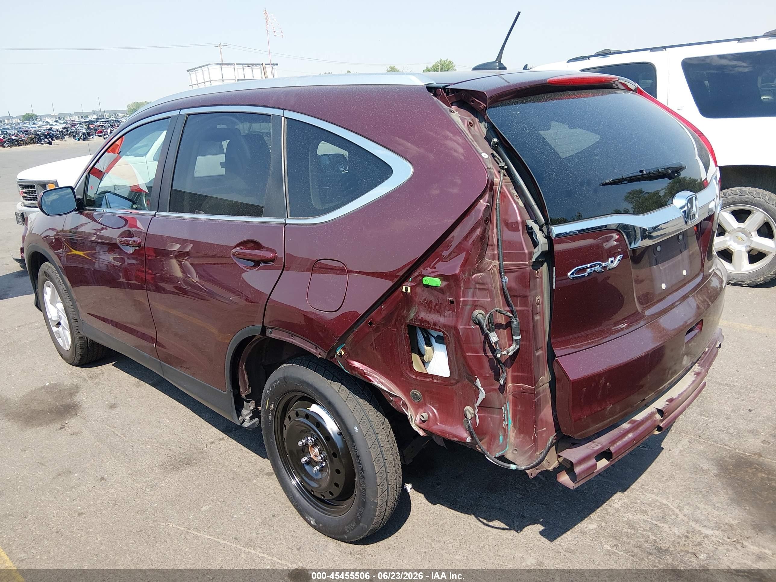 2015 Honda Cr-v Ex-l Бордовый vin: 2HKRM4H73FH641840