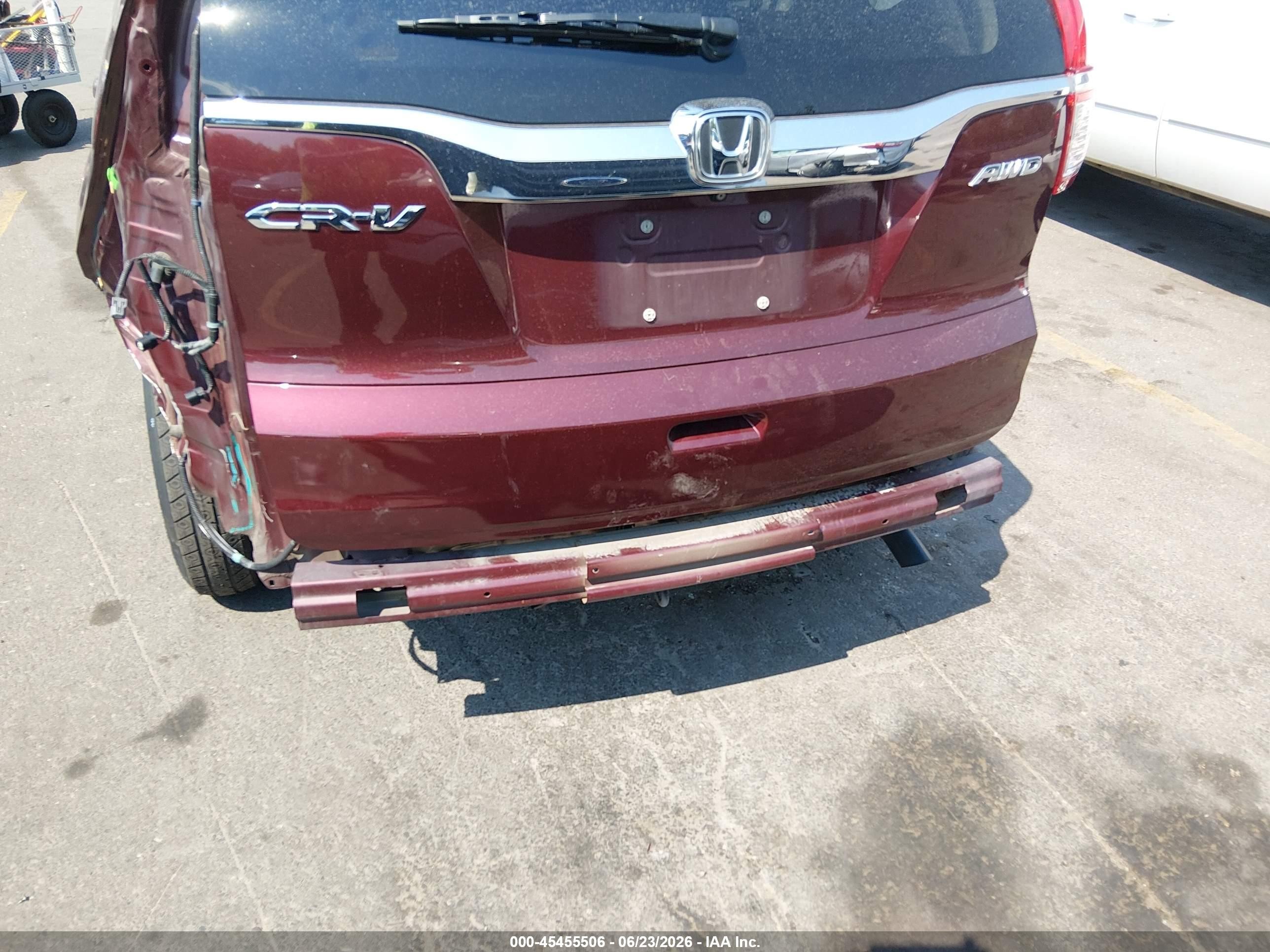 2015 Honda Cr-v Ex-l Бордовый vin: 2HKRM4H73FH641840