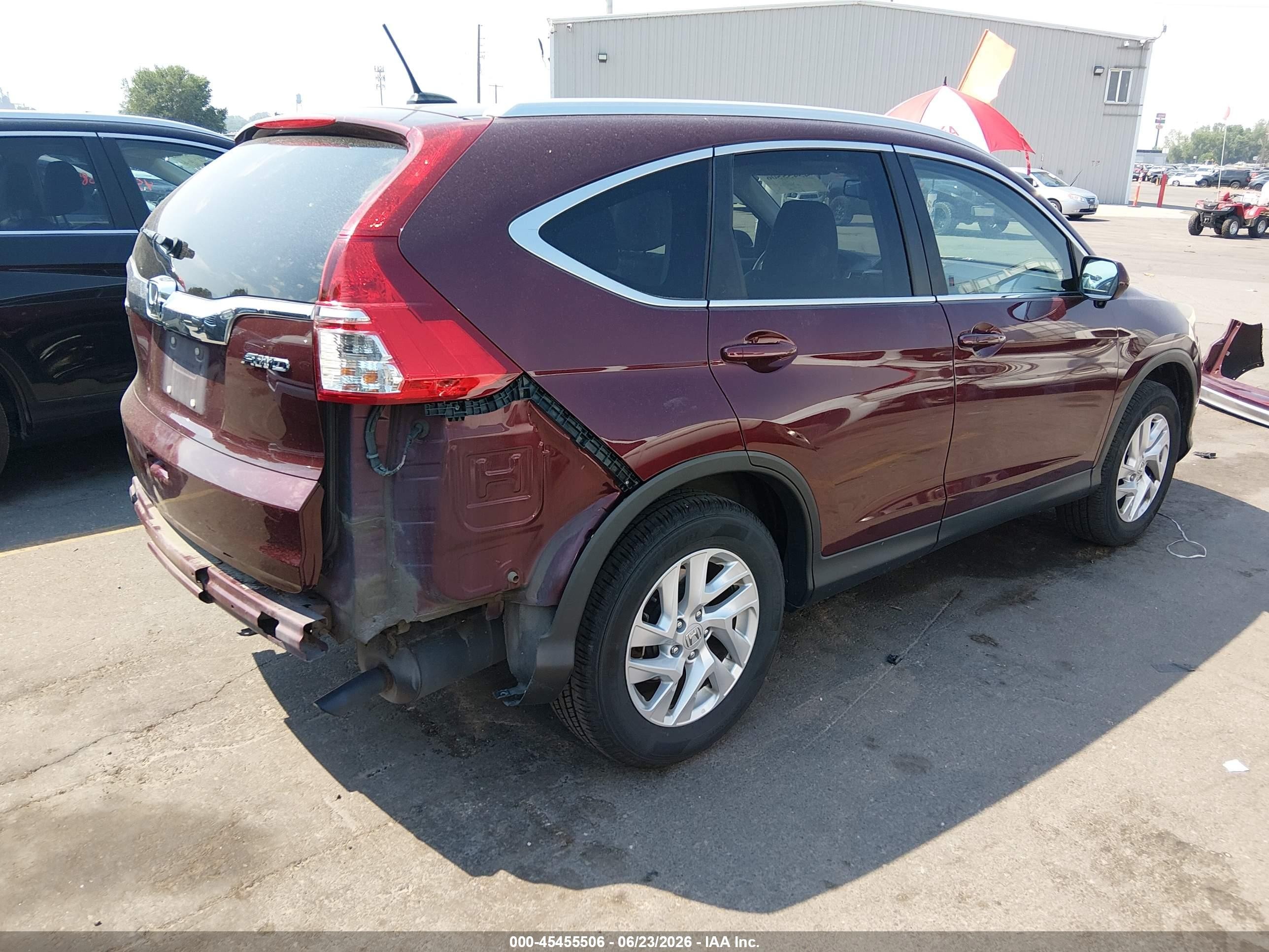 2015 Honda Cr-v Ex-l Бордовый vin: 2HKRM4H73FH641840