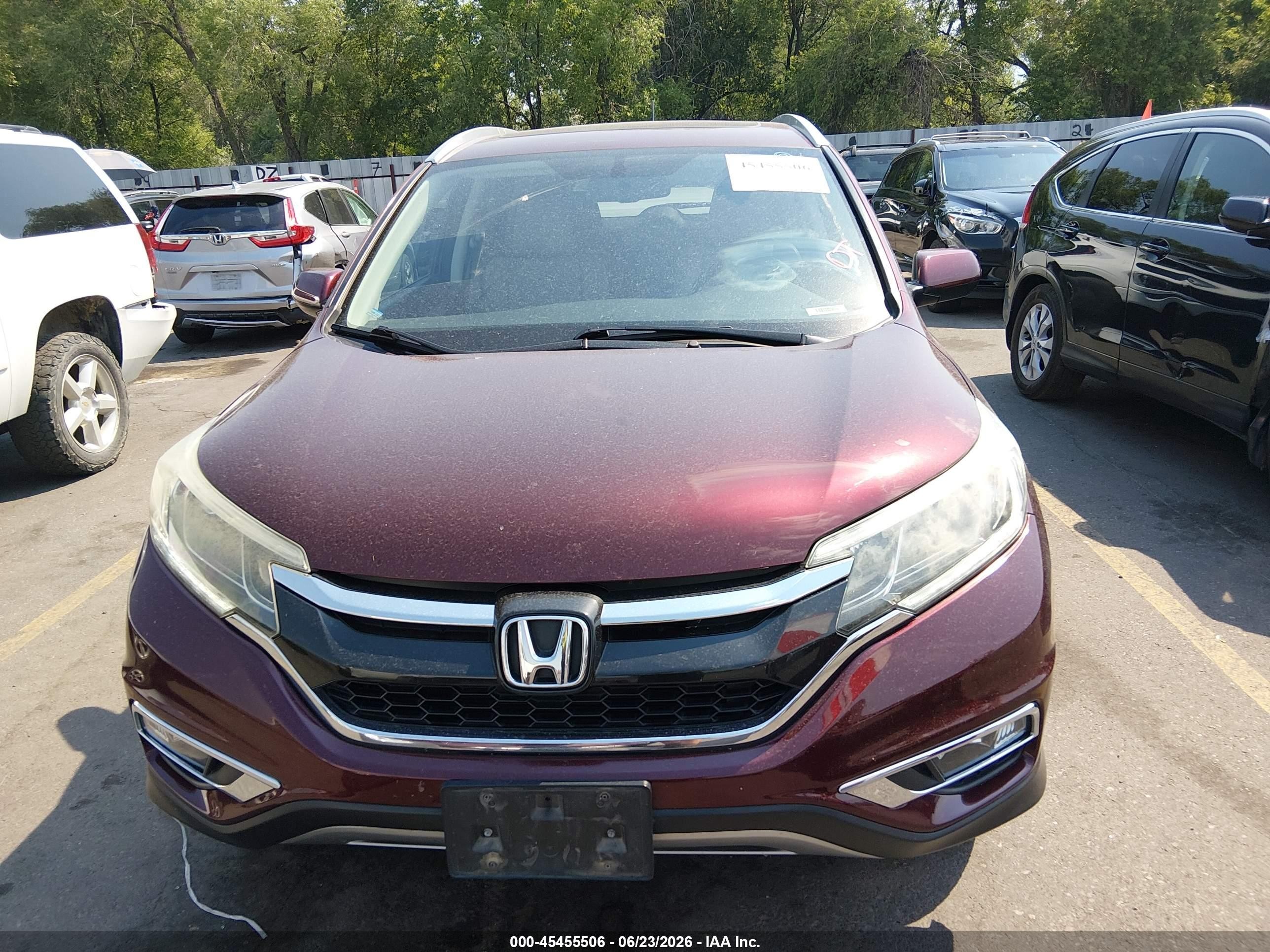 2015 Honda Cr-v Ex-l Бордовый vin: 2HKRM4H73FH641840