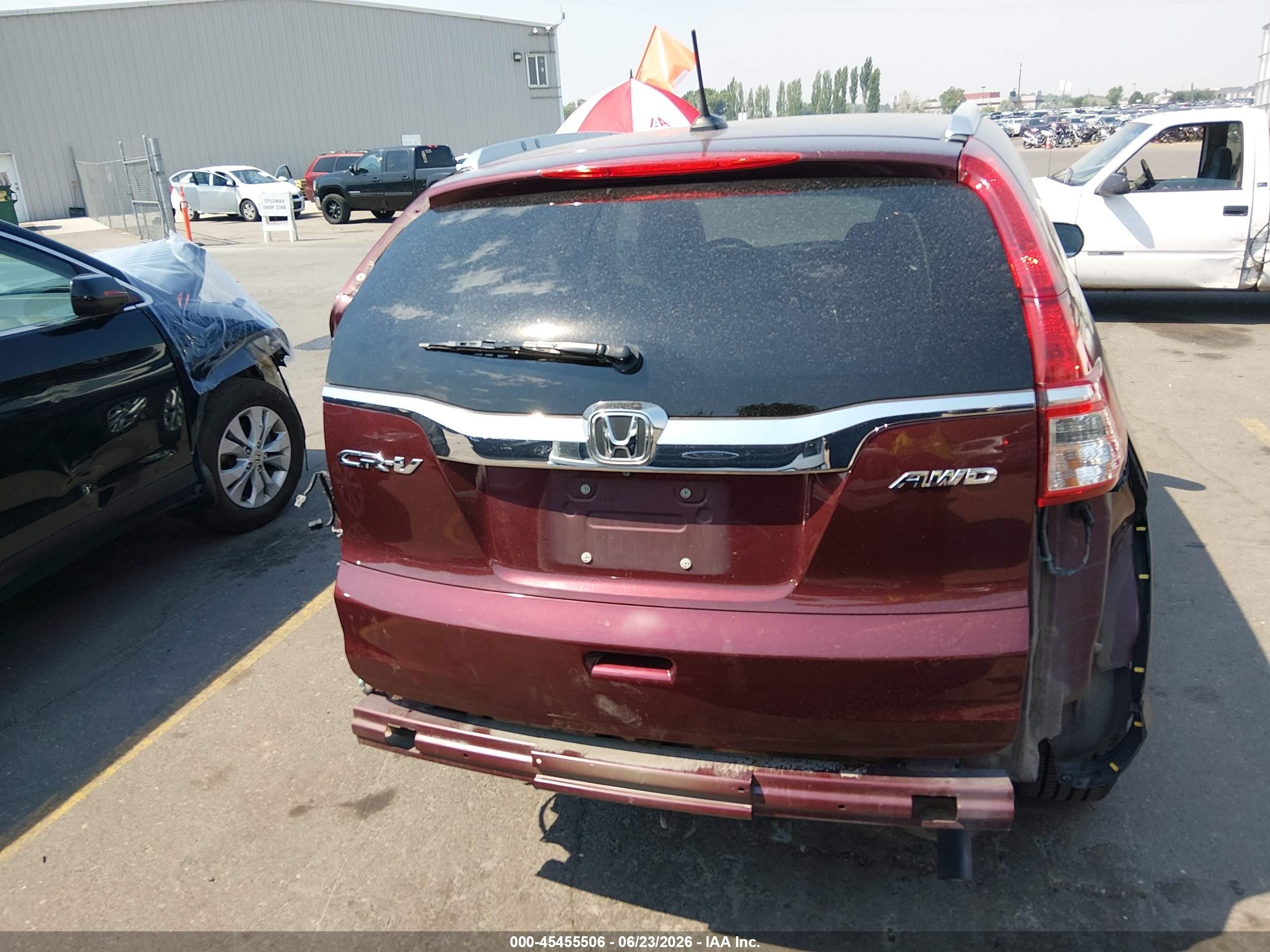 2015 Honda Cr-v Ex-l Бордовый vin: 2HKRM4H73FH641840