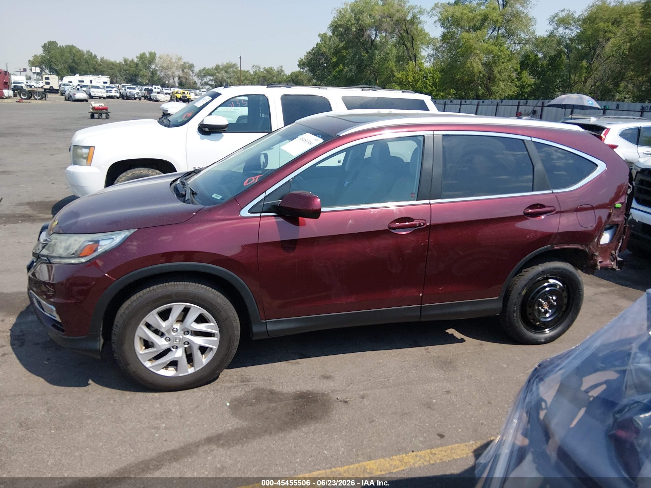 2015 Honda Cr-v Ex-l Бордовый vin: 2HKRM4H73FH641840