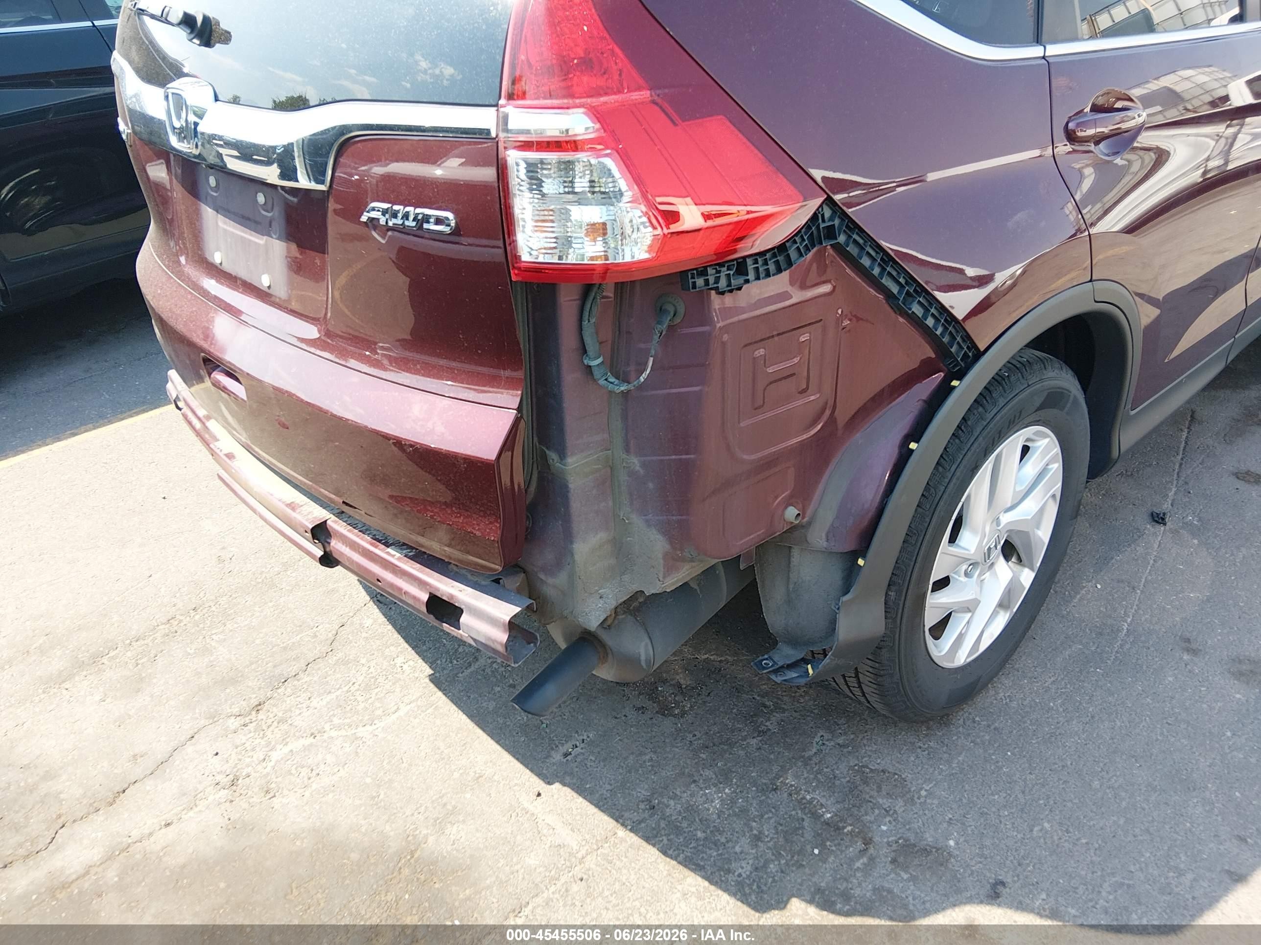 2015 Honda Cr-v Ex-l Бордовый vin: 2HKRM4H73FH641840