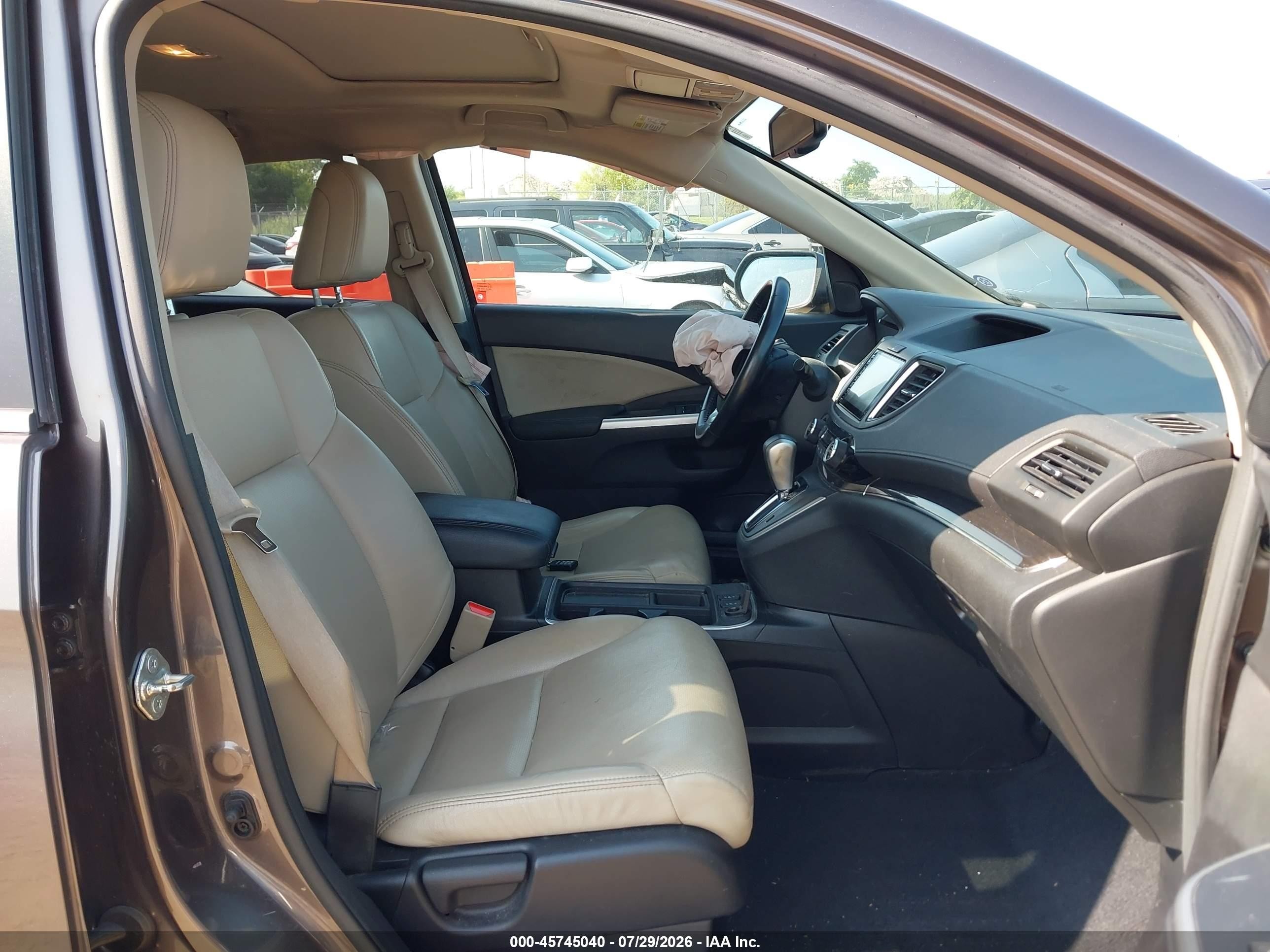 2015 Honda Cr-v Ex-l Gray vin: 2HKRM4H73FH656144