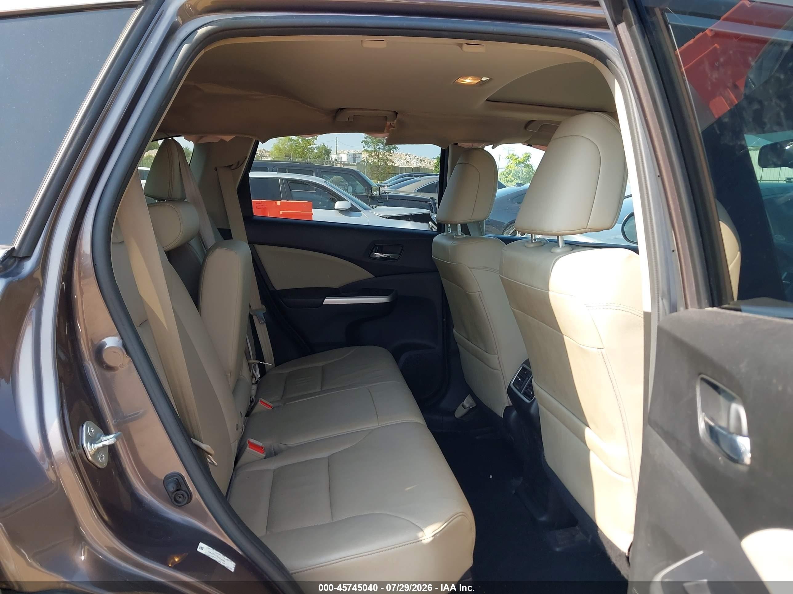 2015 Honda Cr-v Ex-l Gray vin: 2HKRM4H73FH656144