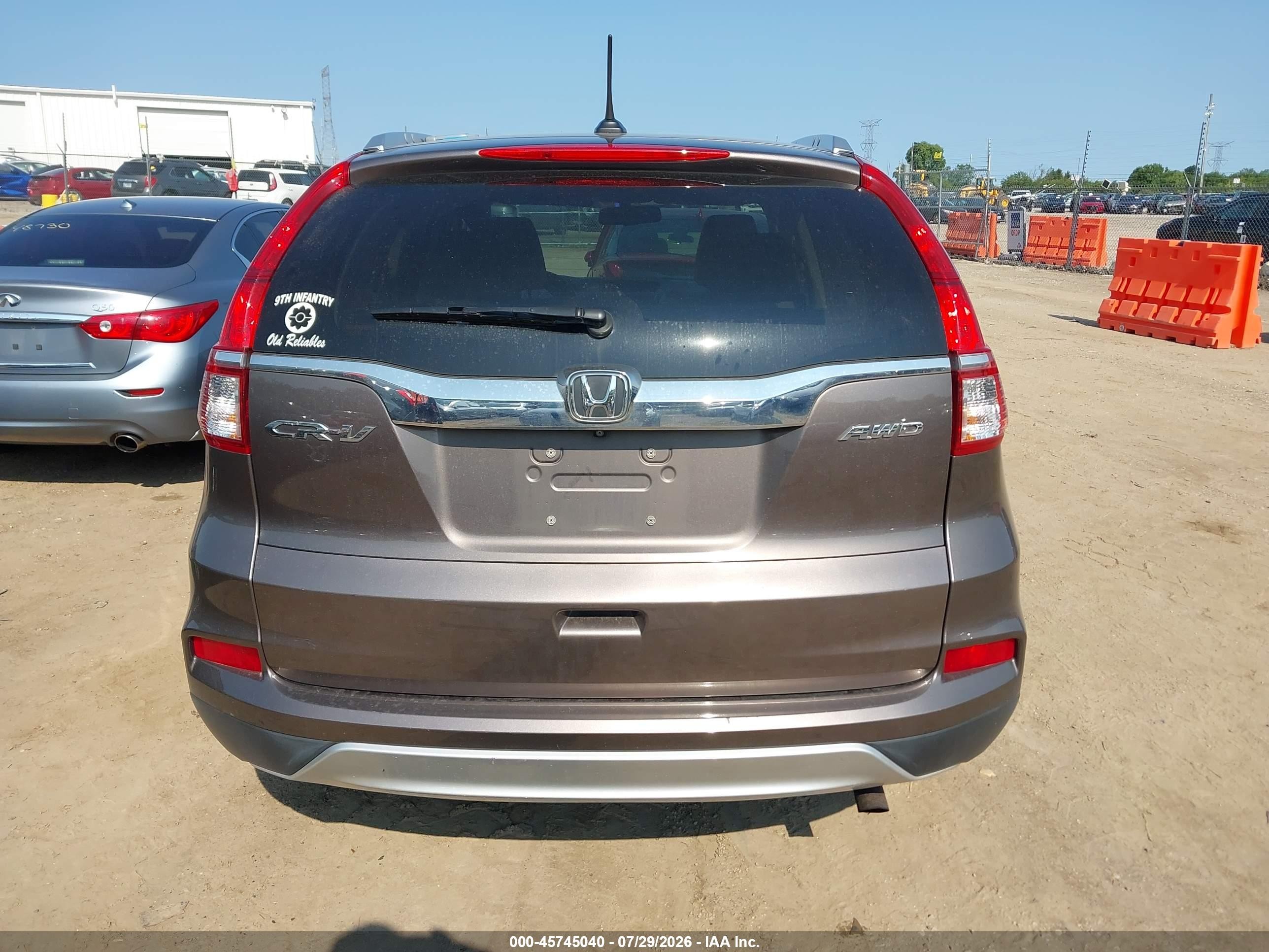 2015 Honda Cr-v Ex-l Gray vin: 2HKRM4H73FH656144