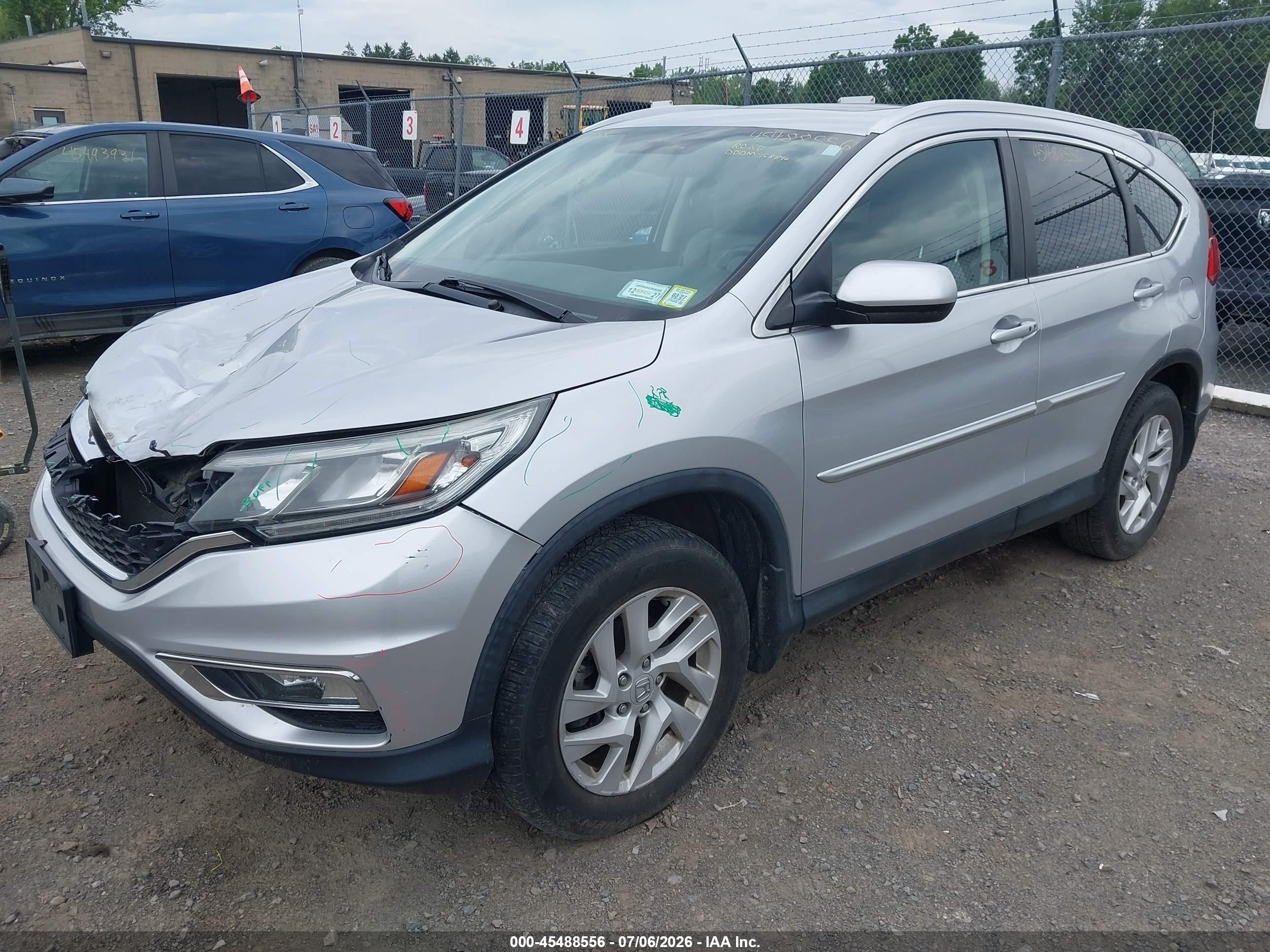 2015 Honda Cr-v Ex-l Silver vin: 2HKRM4H73FH673171