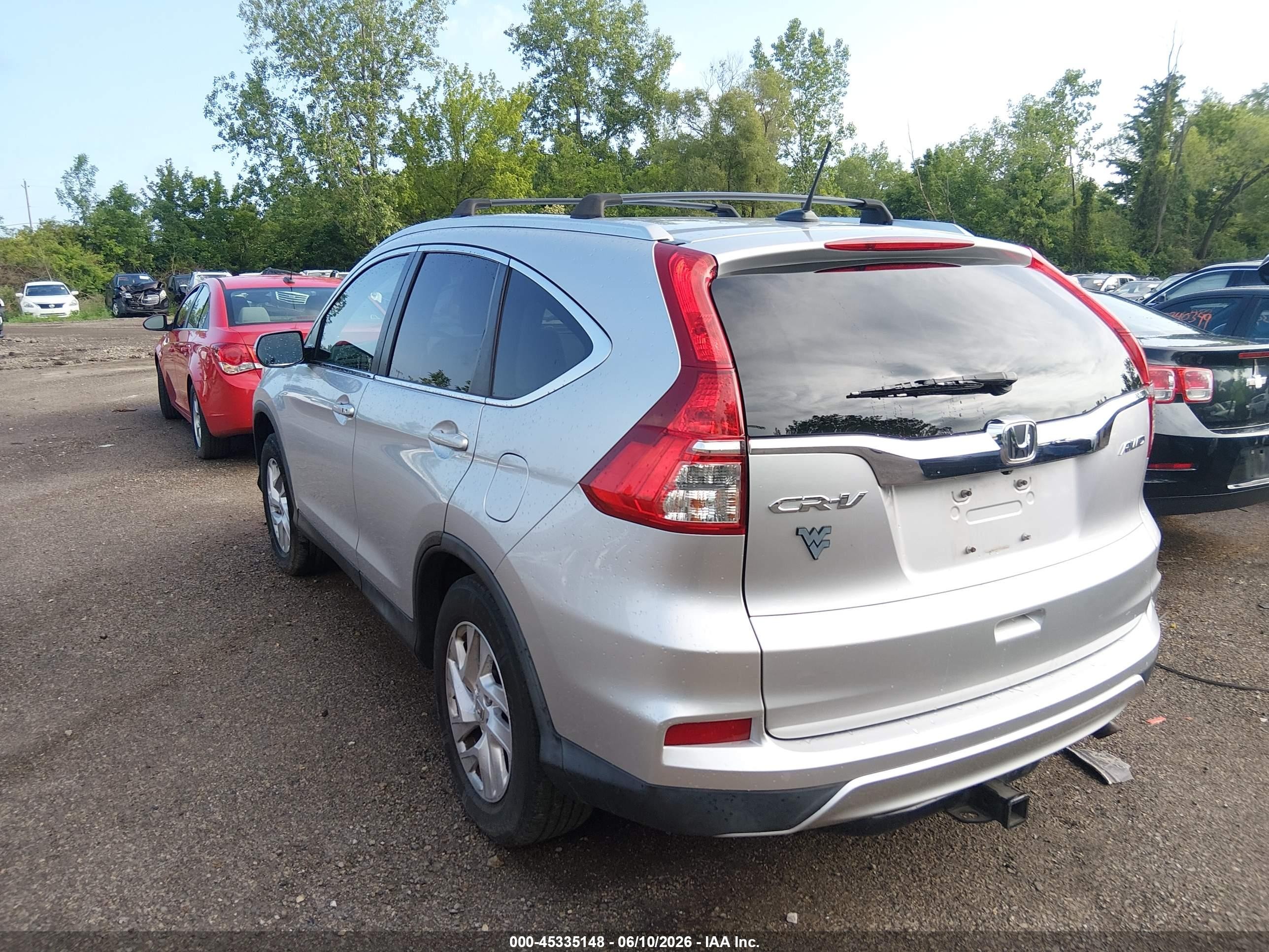 2015 Honda Cr-v Ex-l Серебряный vin: 2HKRM4H73FH677950