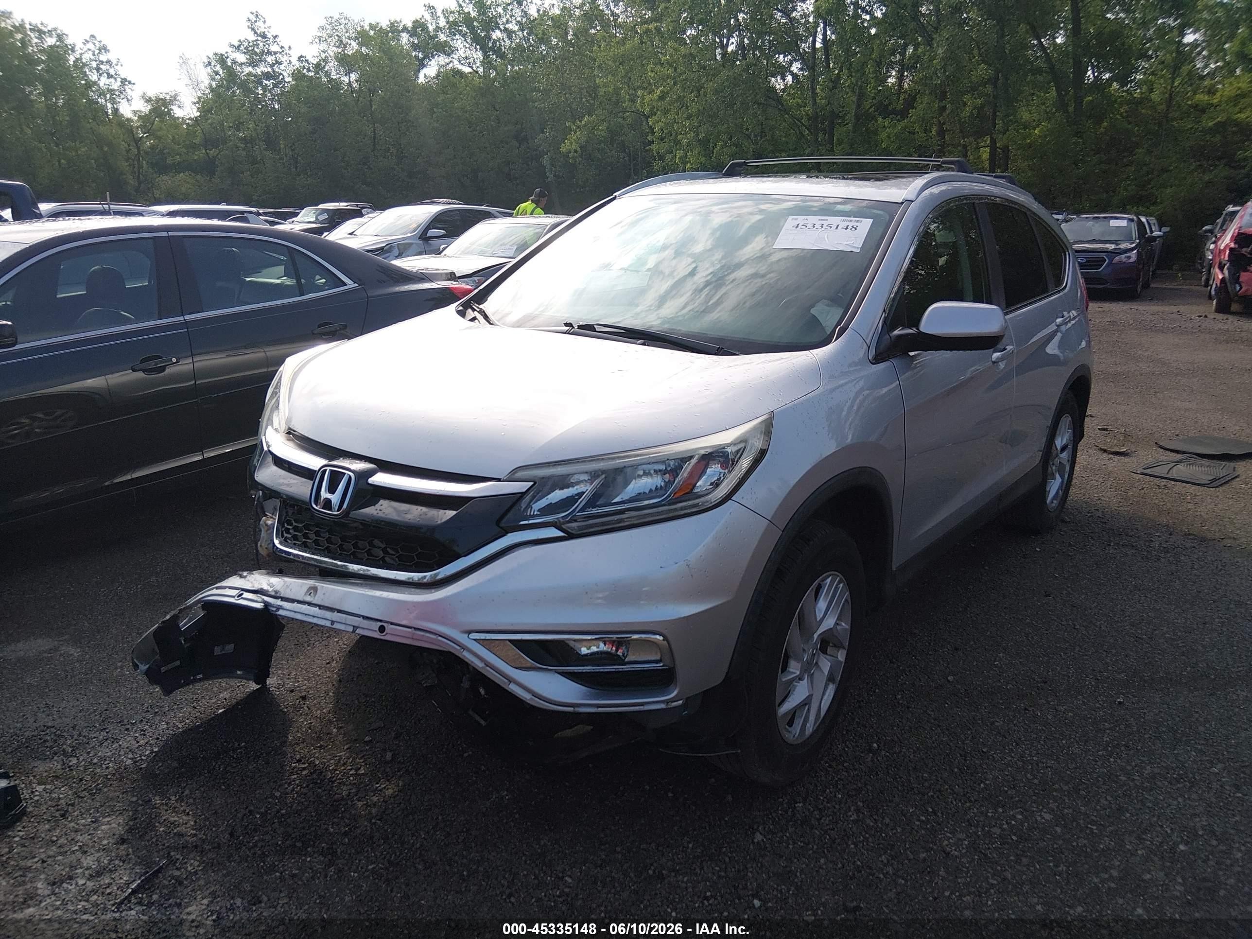 2015 Honda Cr-v Ex-l Серебряный vin: 2HKRM4H73FH677950