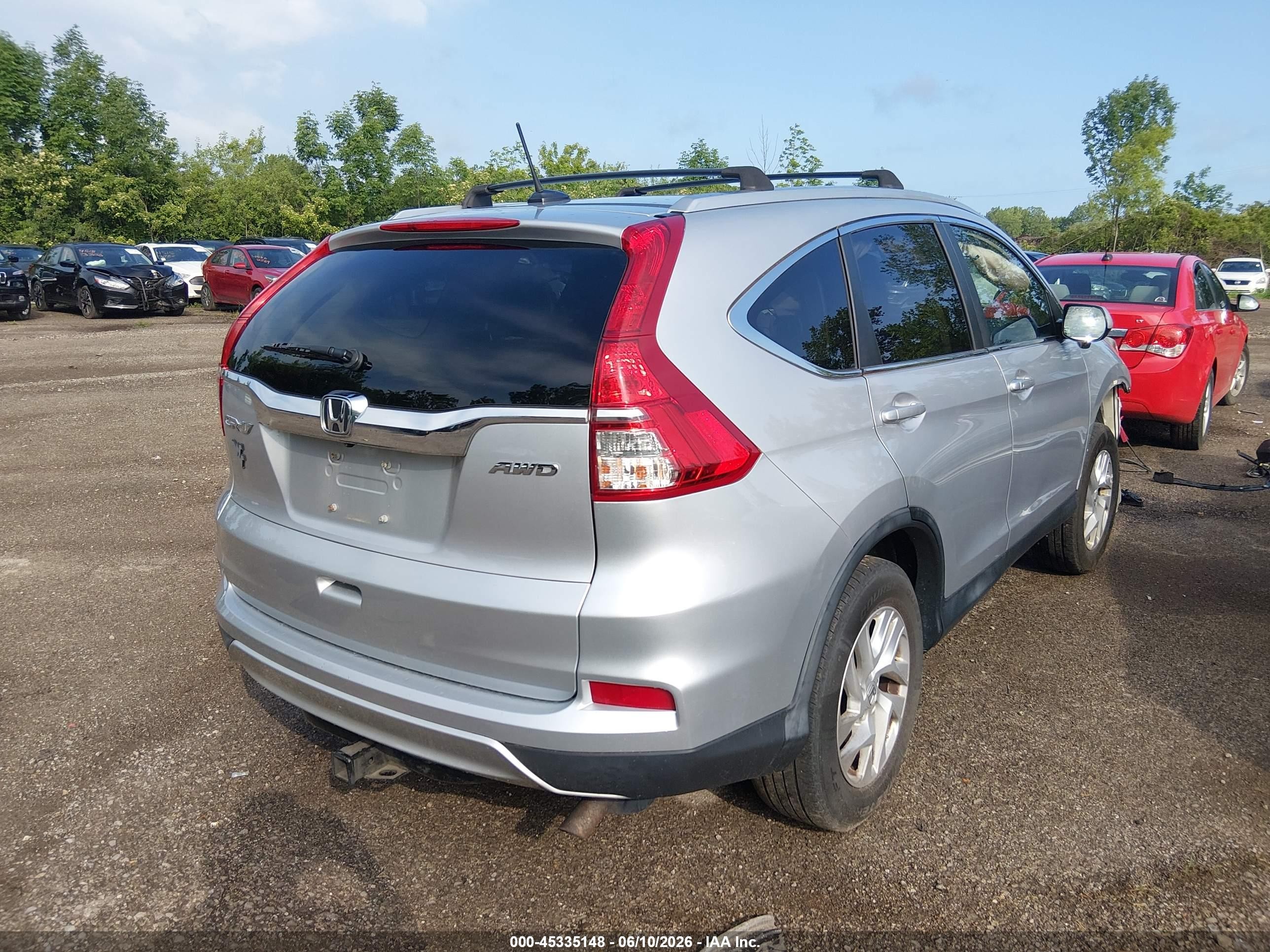 2015 Honda Cr-v Ex-l Серебряный vin: 2HKRM4H73FH677950
