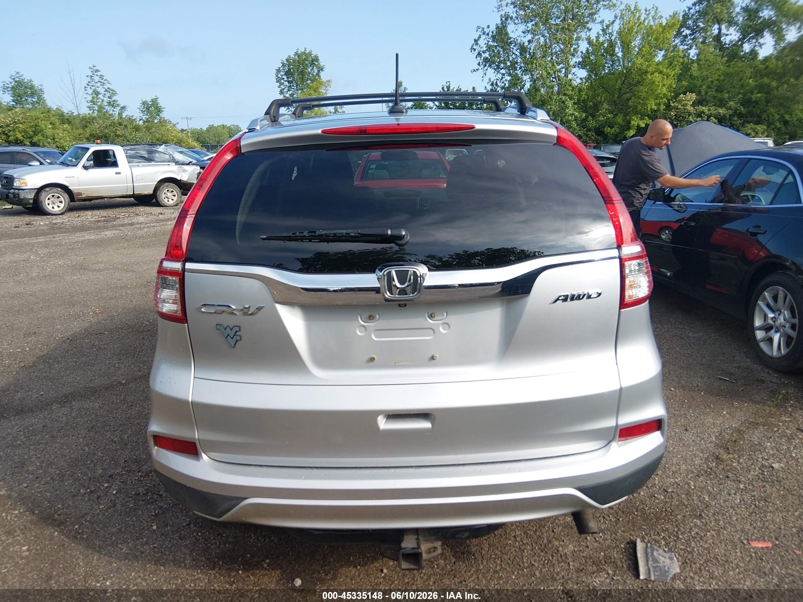2015 Honda Cr-v Ex-l Серебряный vin: 2HKRM4H73FH677950