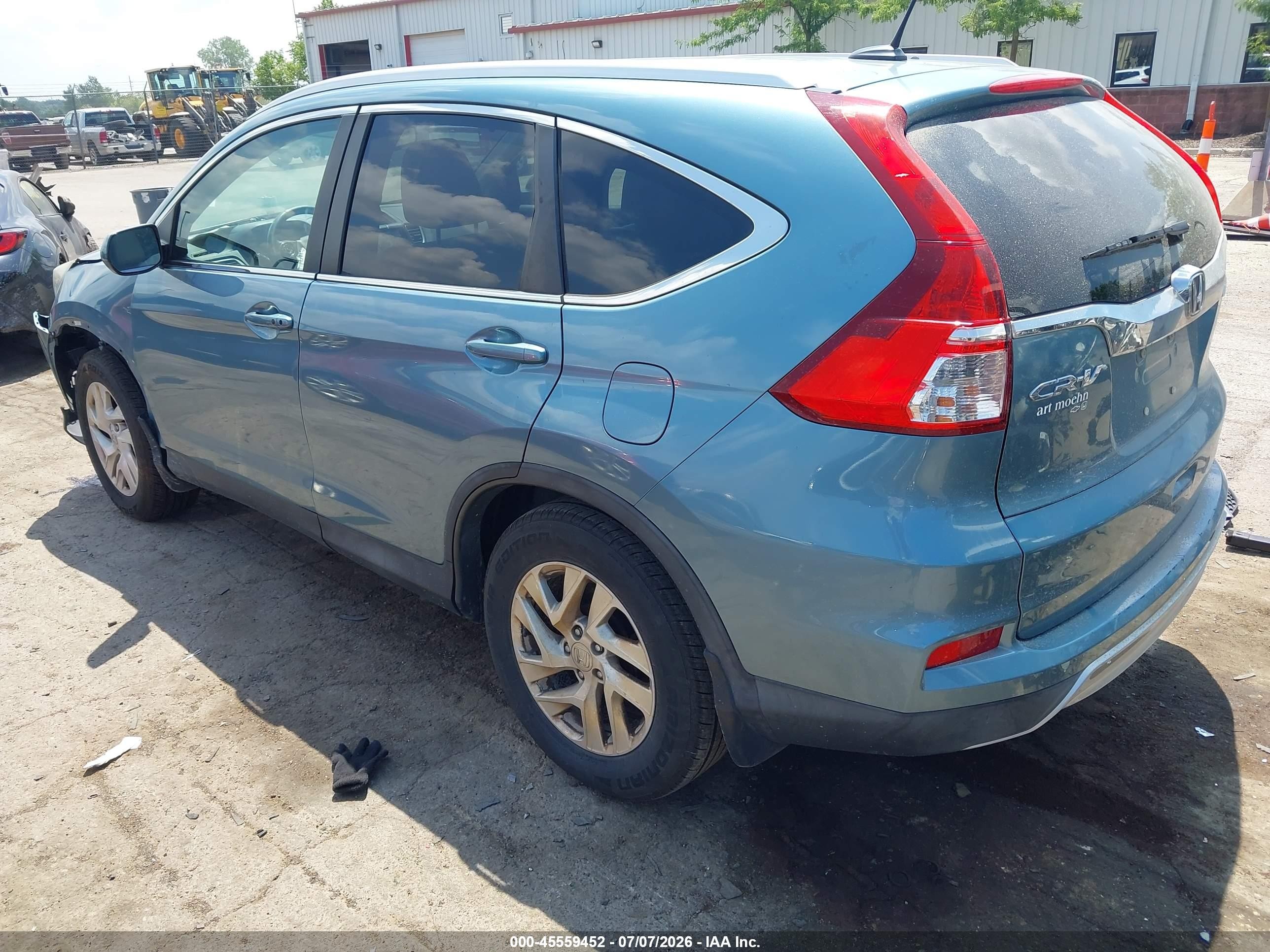 2015 Honda Cr-v Ex-l Blue vin: 2HKRM4H73FH679407