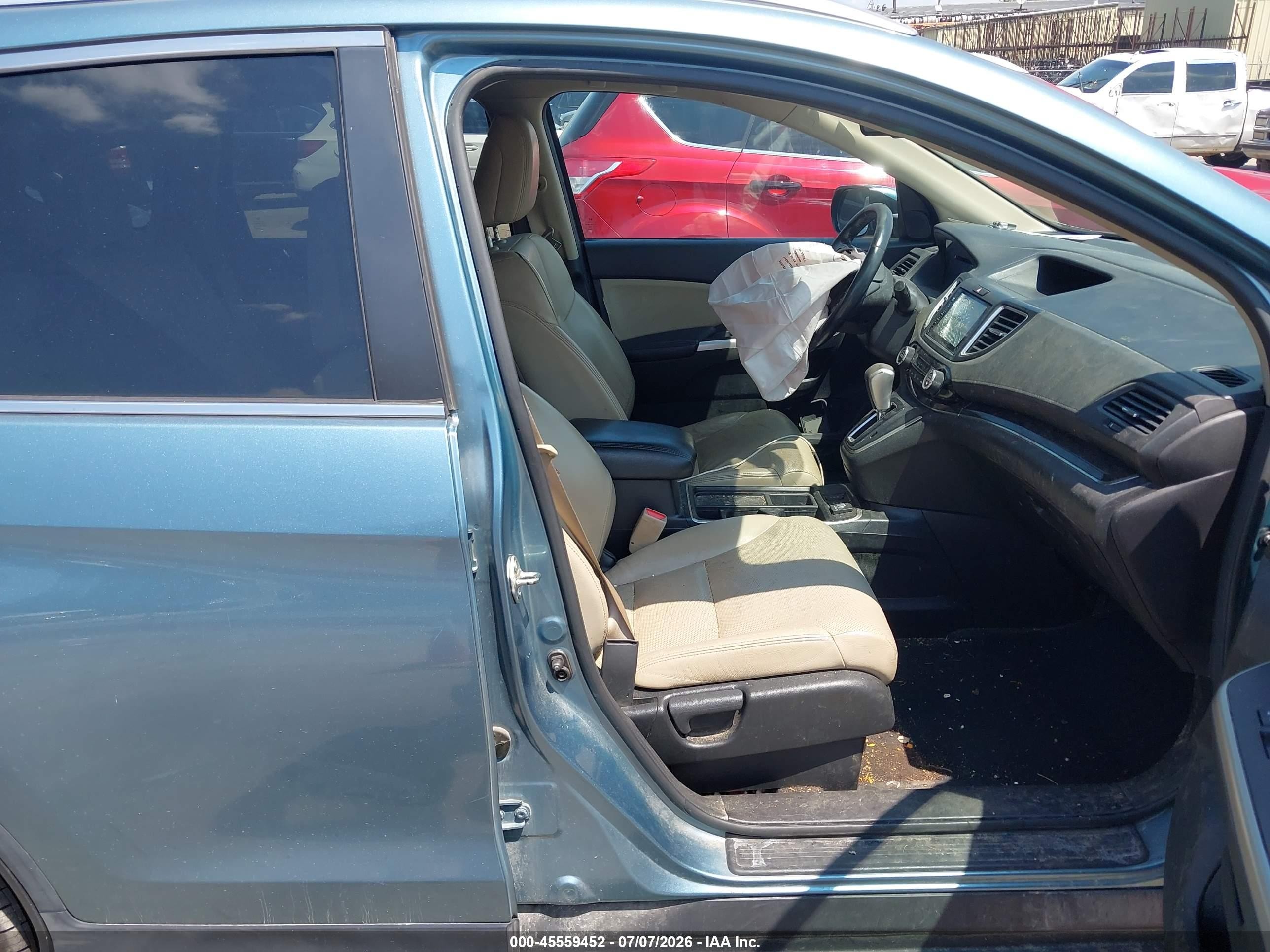 2015 Honda Cr-v Ex-l Blue vin: 2HKRM4H73FH679407