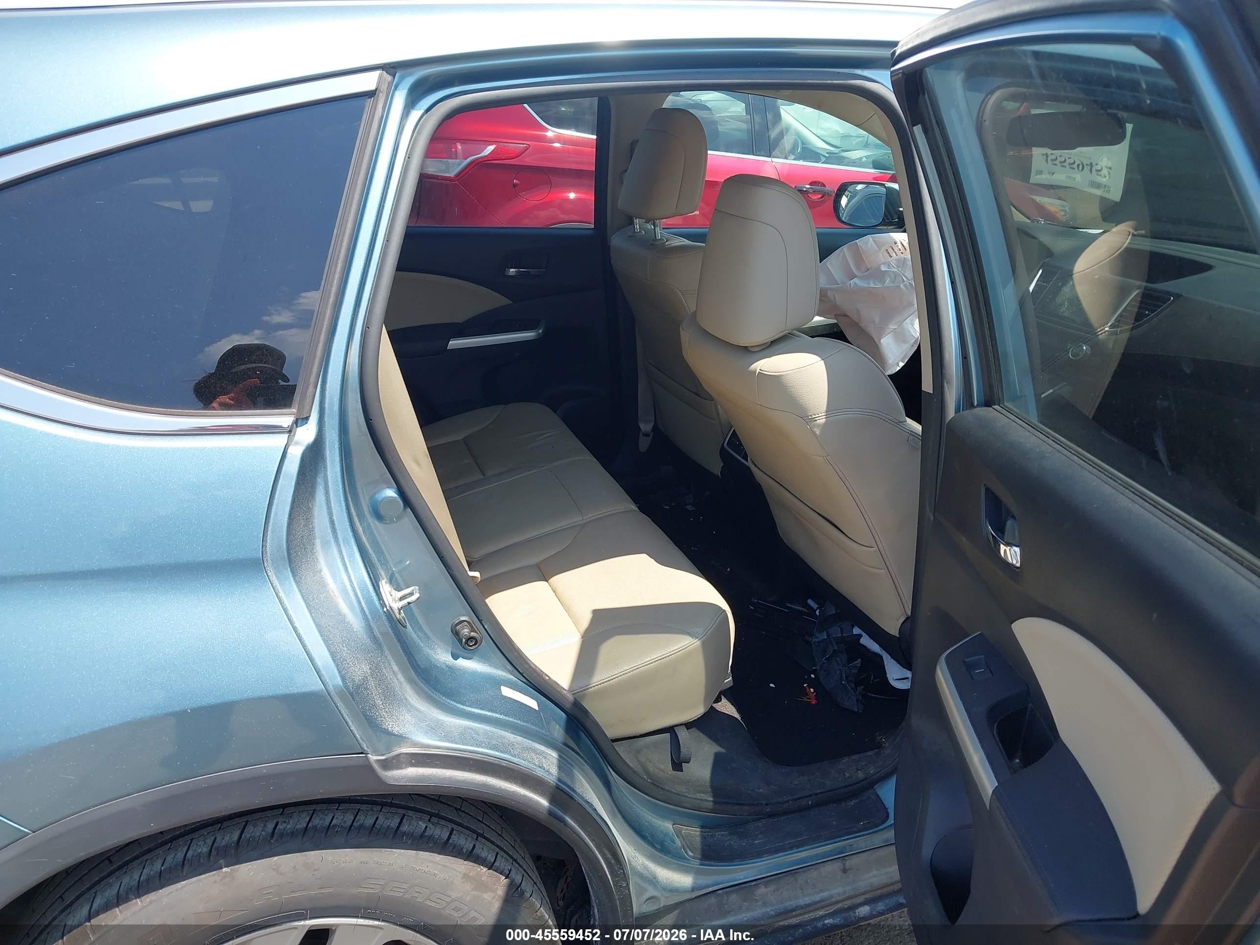 2015 Honda Cr-v Ex-l Blue vin: 2HKRM4H73FH679407