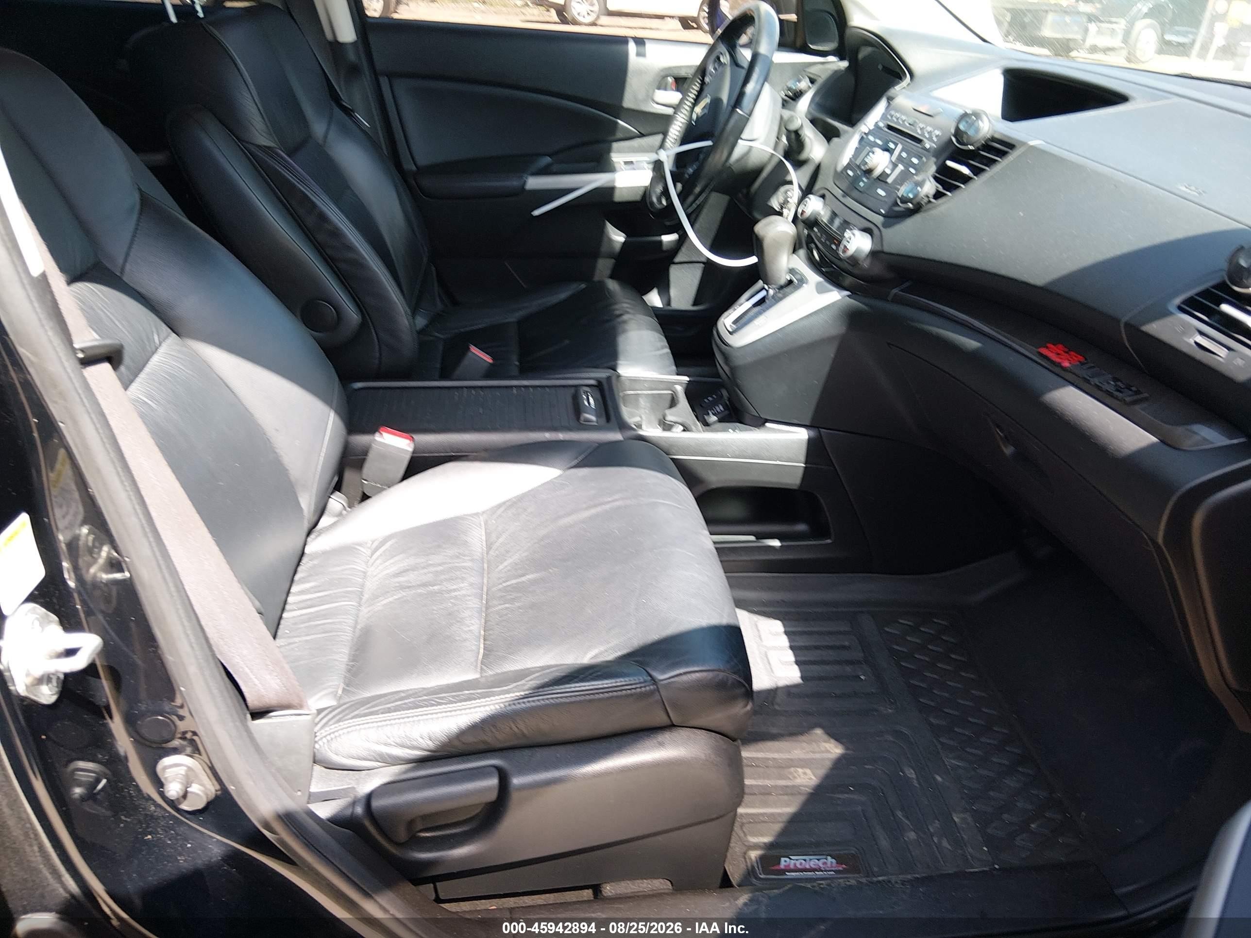 2012 Honda Cr-v Ex-l Black vin: 2HKRM4H74CH607935