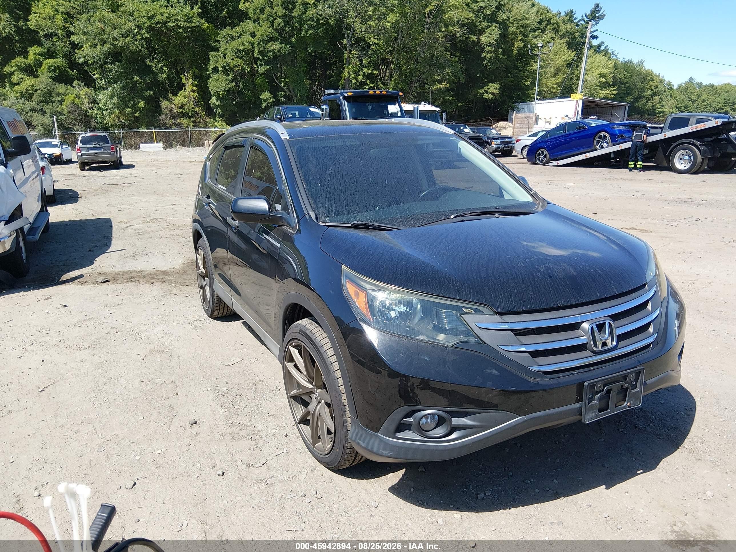 2012 Honda Cr-v Ex-l Black vin: 2HKRM4H74CH607935
