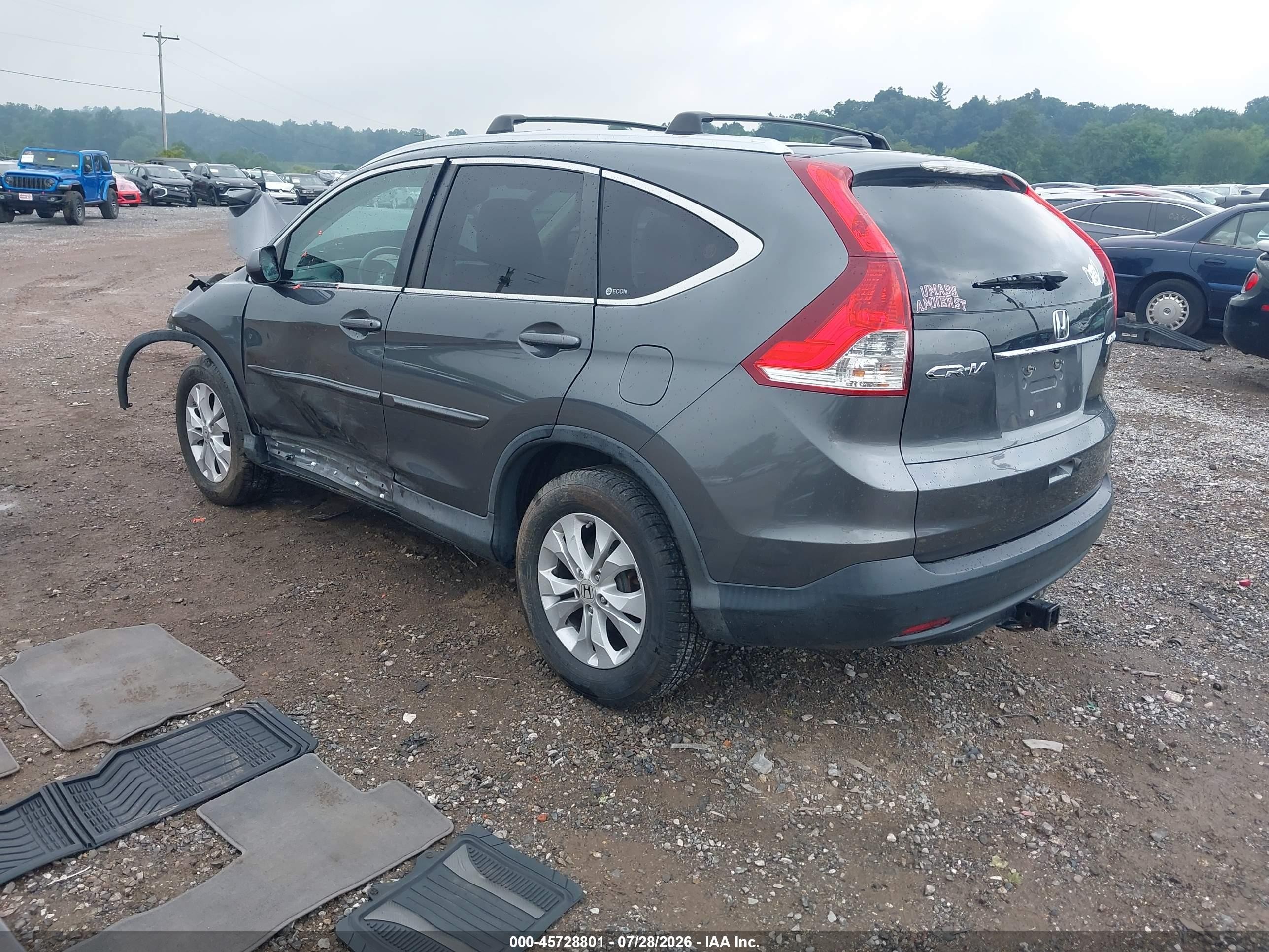 2012 Honda Cr-v Ex-l Dark Blue vin: 2HKRM4H74CH611693