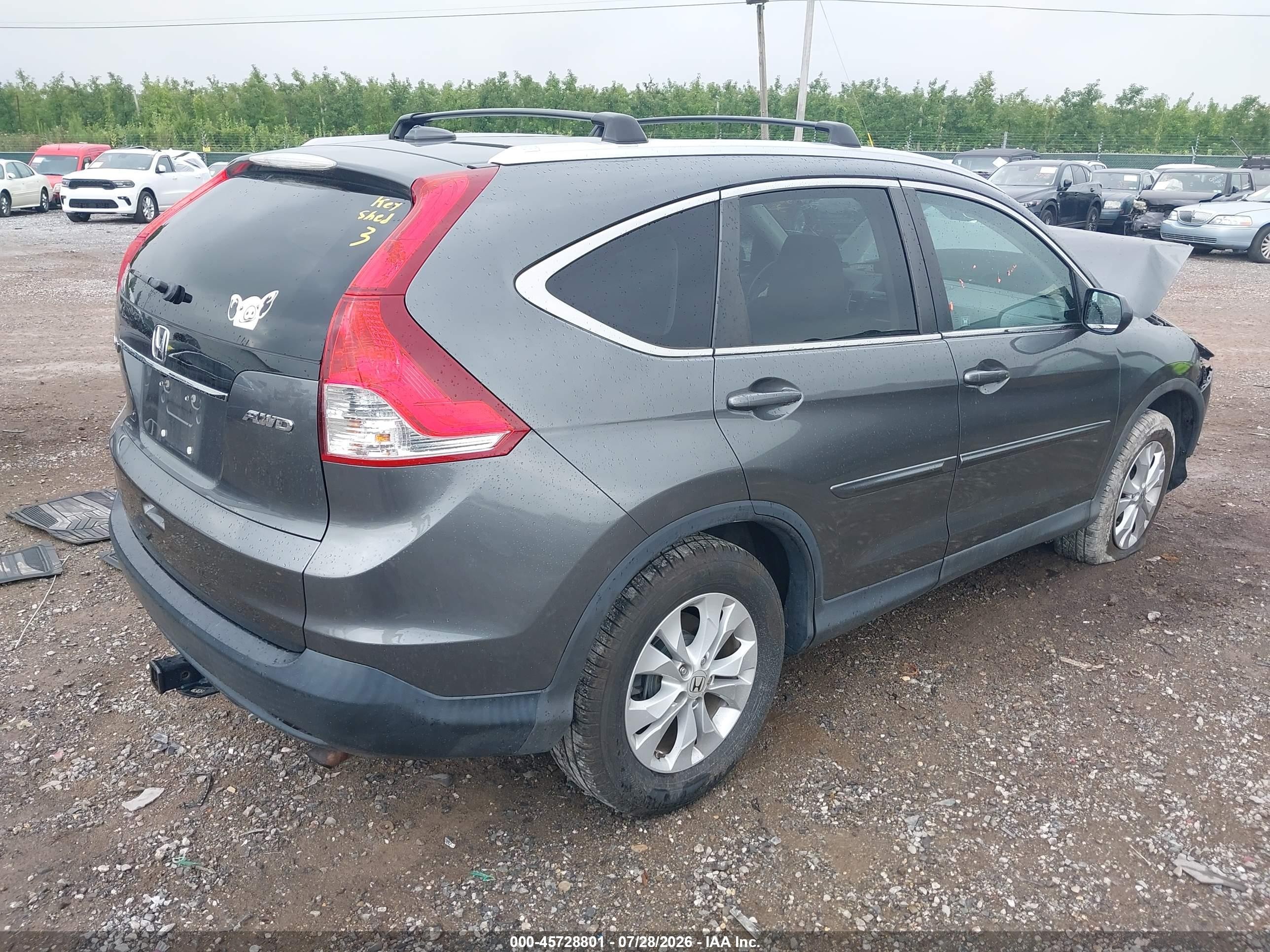2012 Honda Cr-v Ex-l Dark Blue vin: 2HKRM4H74CH611693