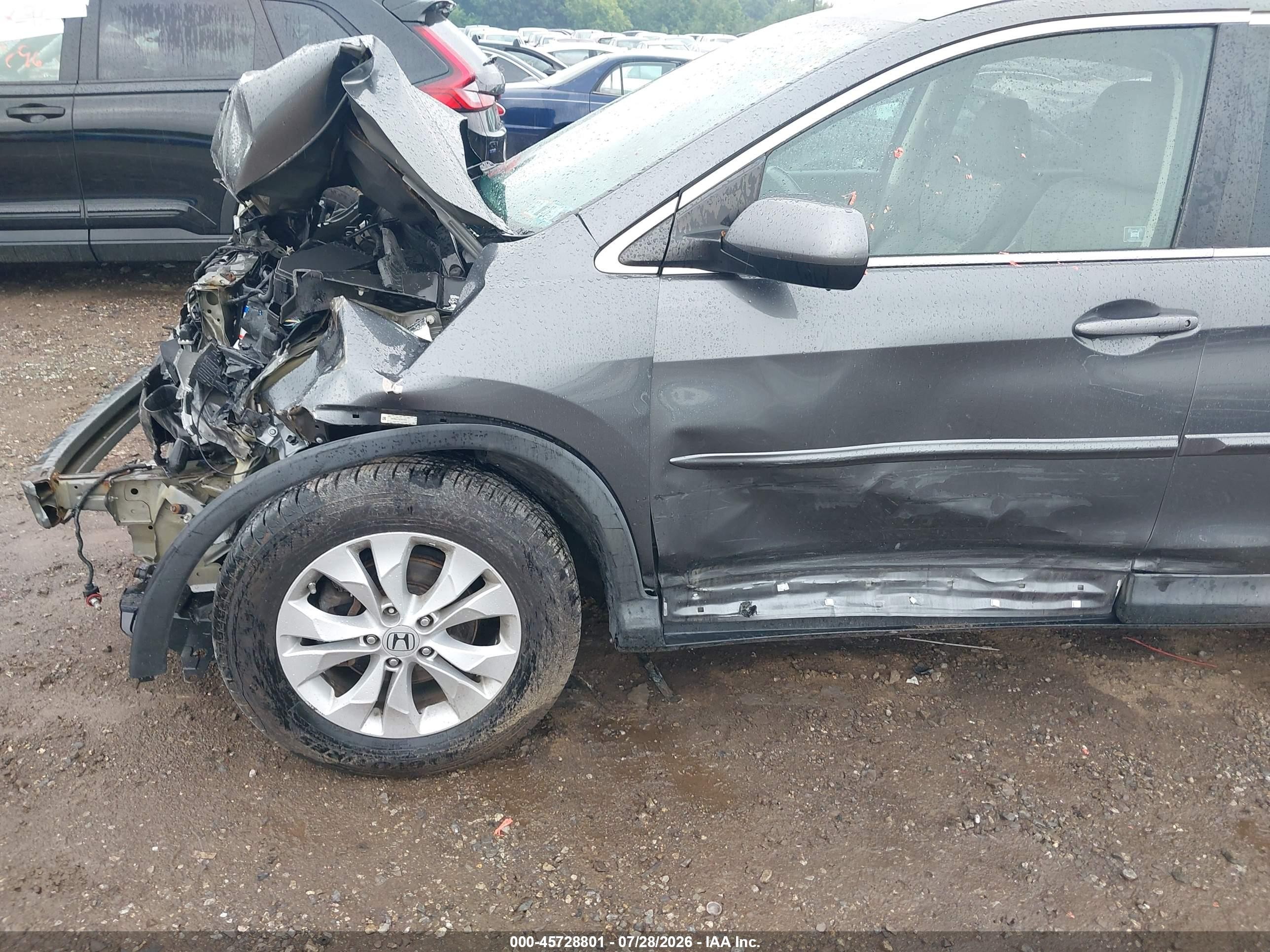 2012 Honda Cr-v Ex-l Dark Blue vin: 2HKRM4H74CH611693