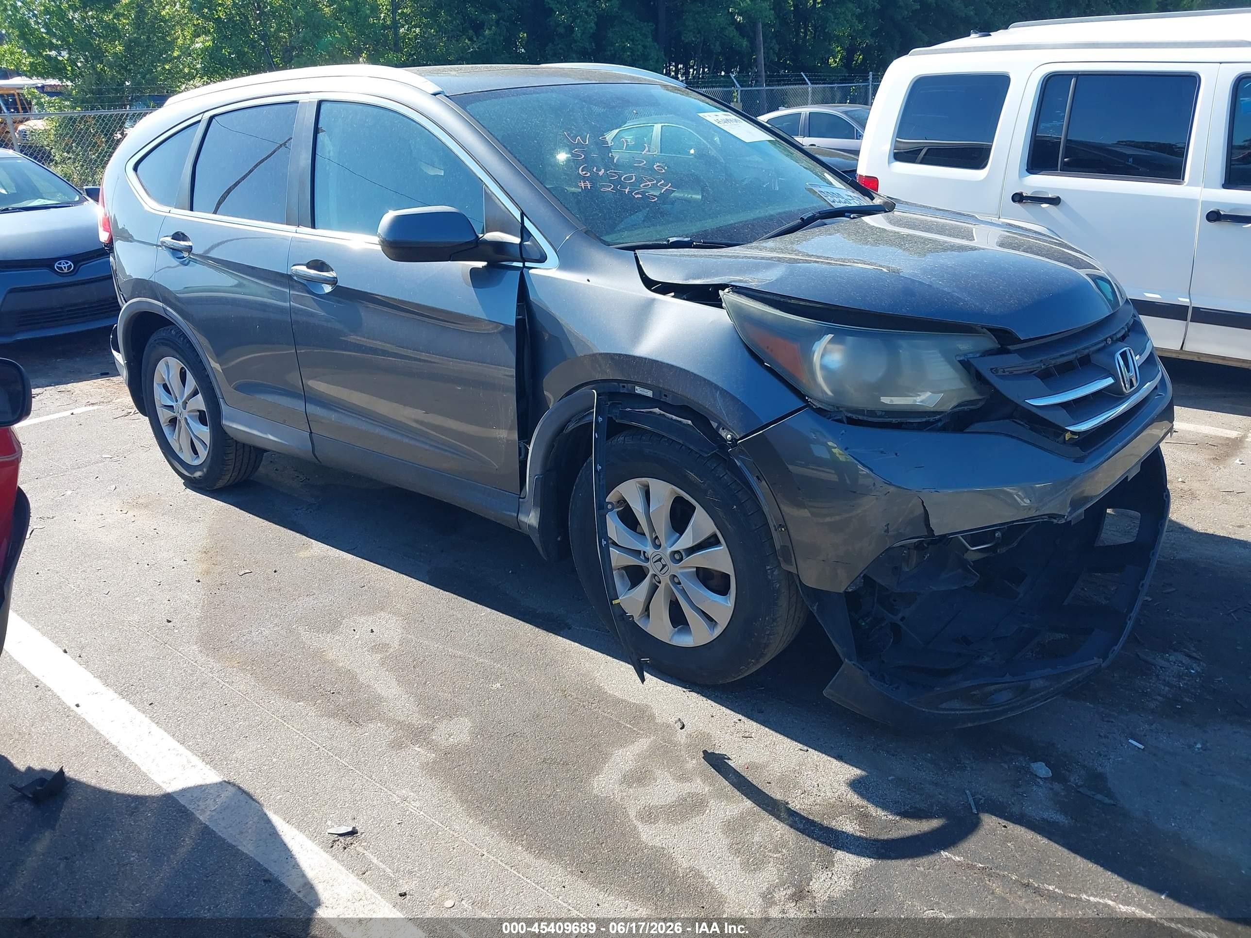 2013 Honda Cr-v Ex-l Gray vin: 2HKRM4H74DH645084