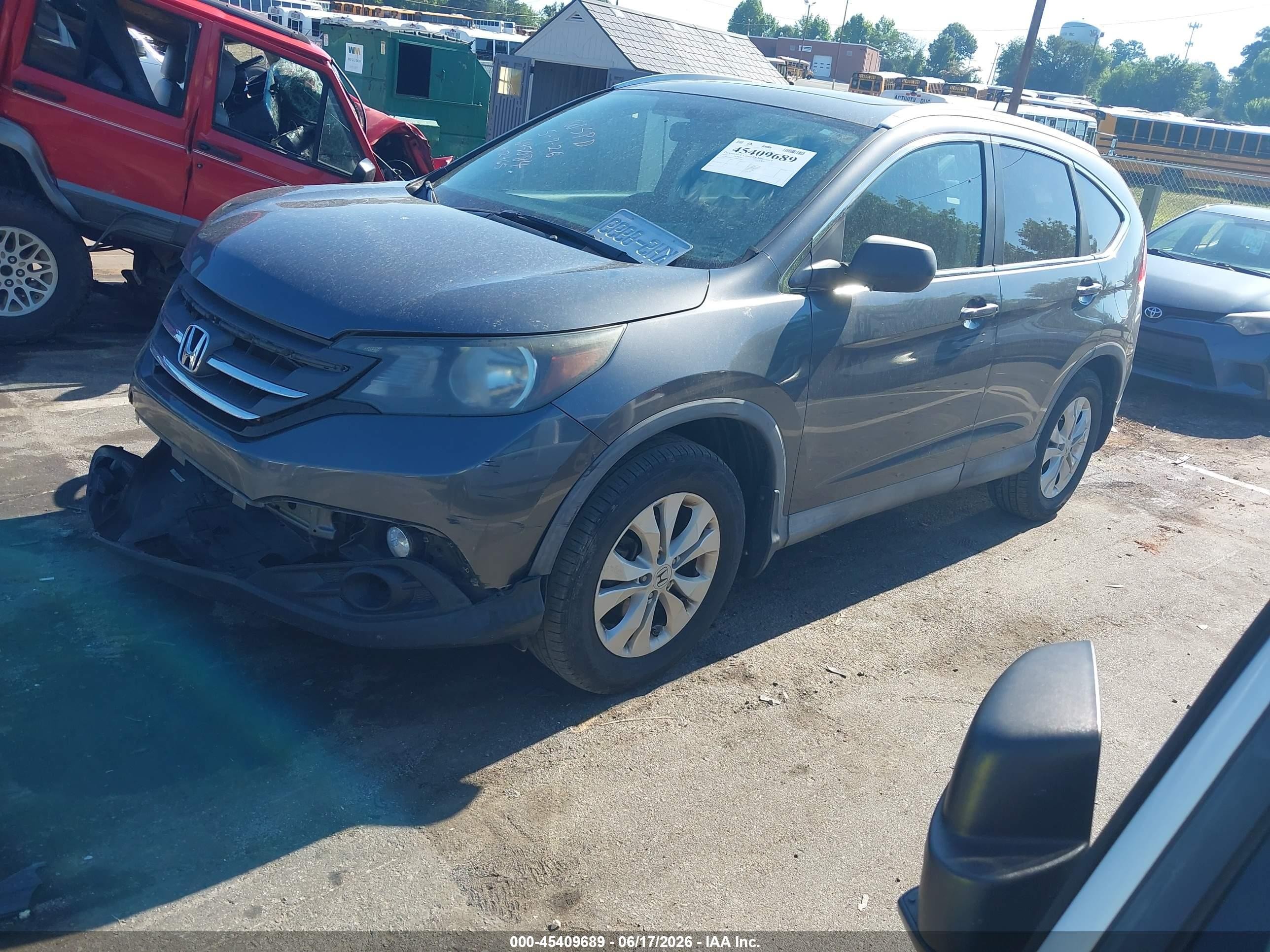2013 Honda Cr-v Ex-l Gray vin: 2HKRM4H74DH645084