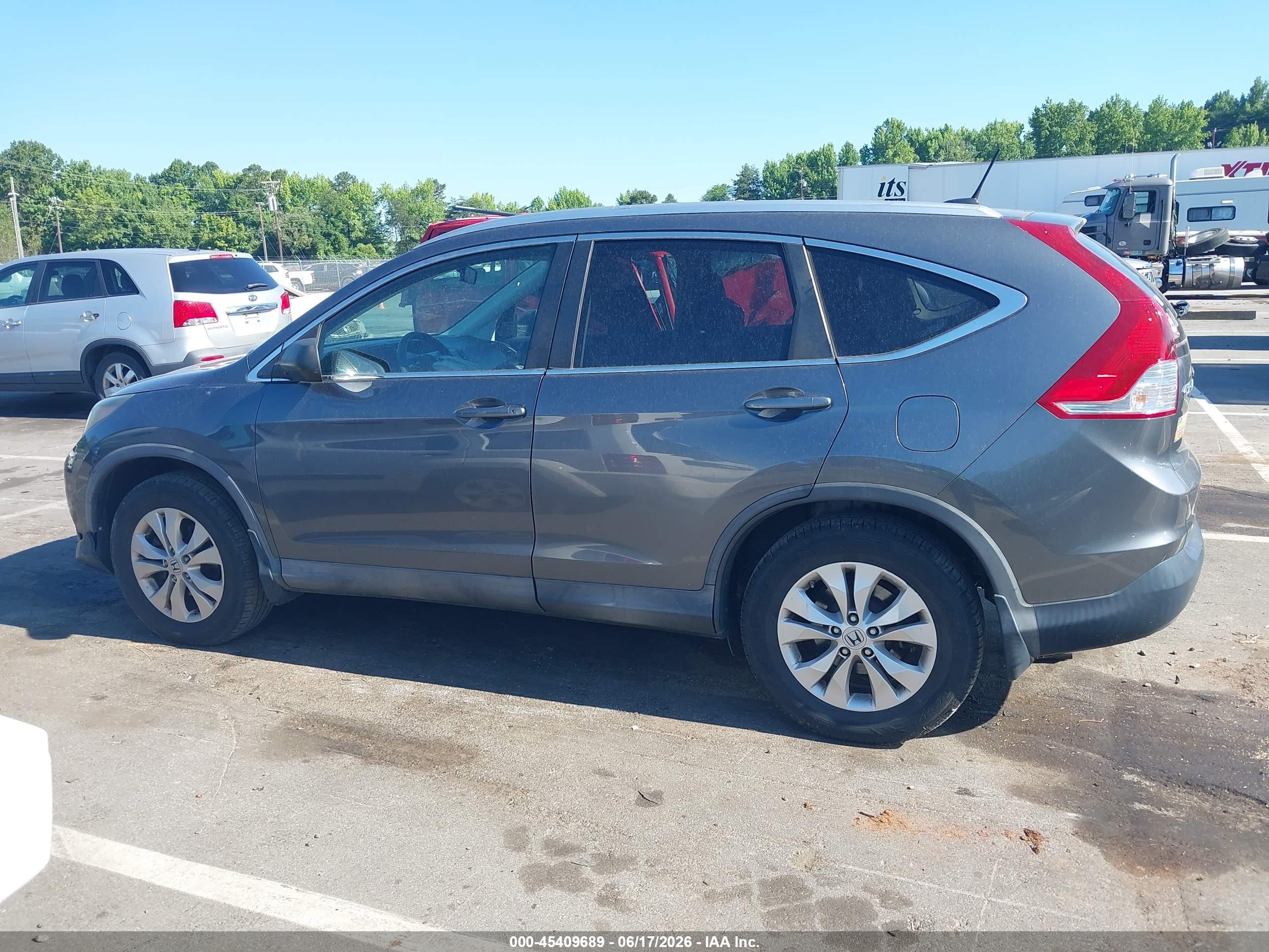 2013 Honda Cr-v Ex-l Gray vin: 2HKRM4H74DH645084