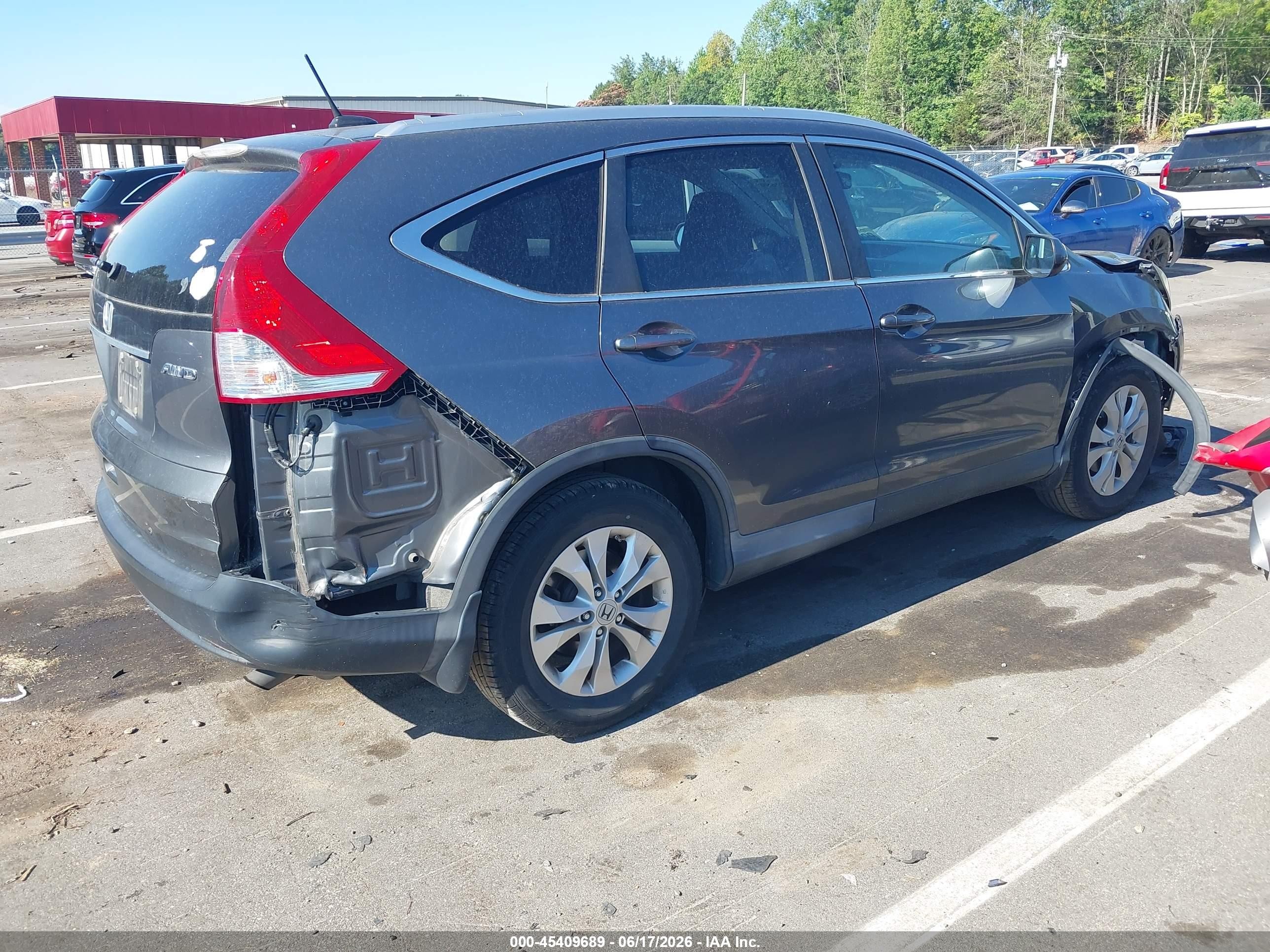 2013 Honda Cr-v Ex-l Gray vin: 2HKRM4H74DH645084