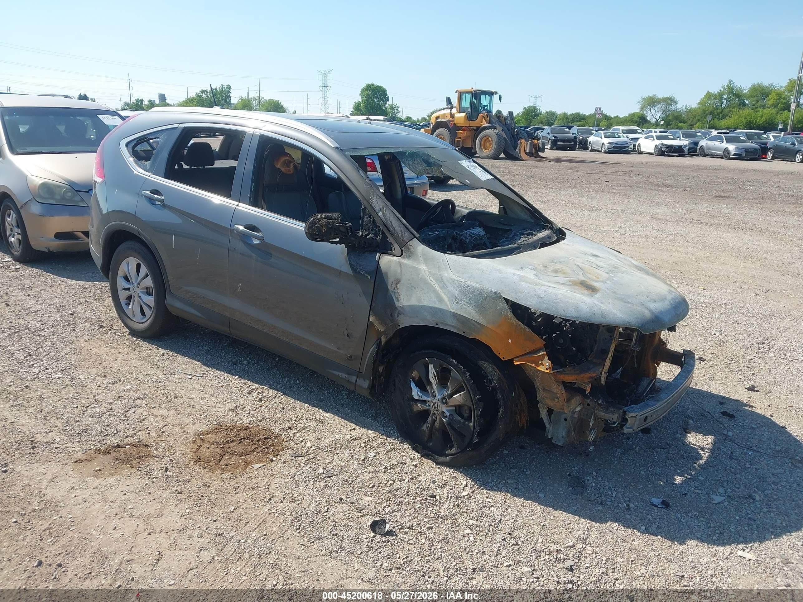 2013 Honda Cr-v Ex-l Серый vin: 2HKRM4H74DH655047