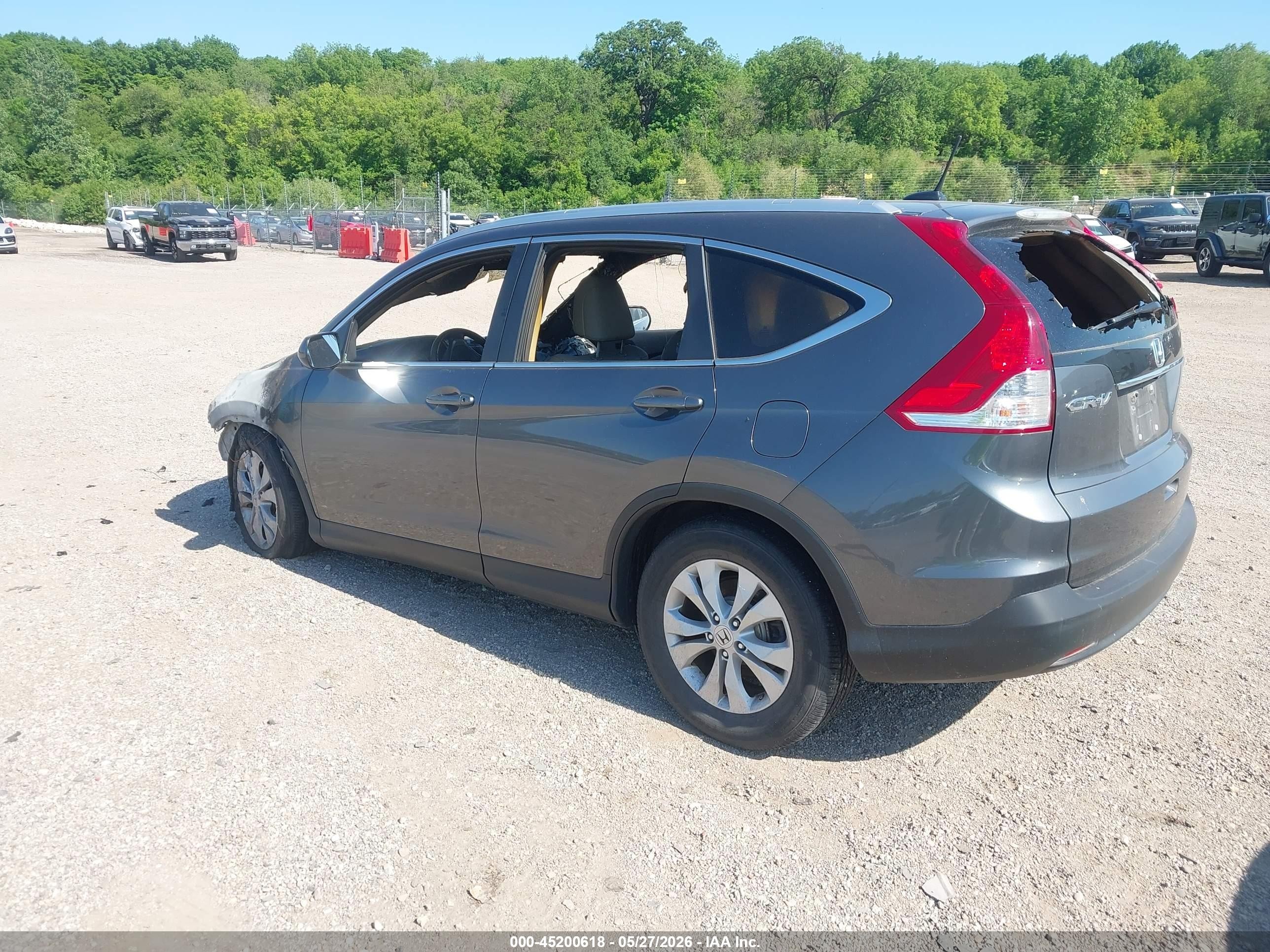 2013 Honda Cr-v Ex-l Серый vin: 2HKRM4H74DH655047