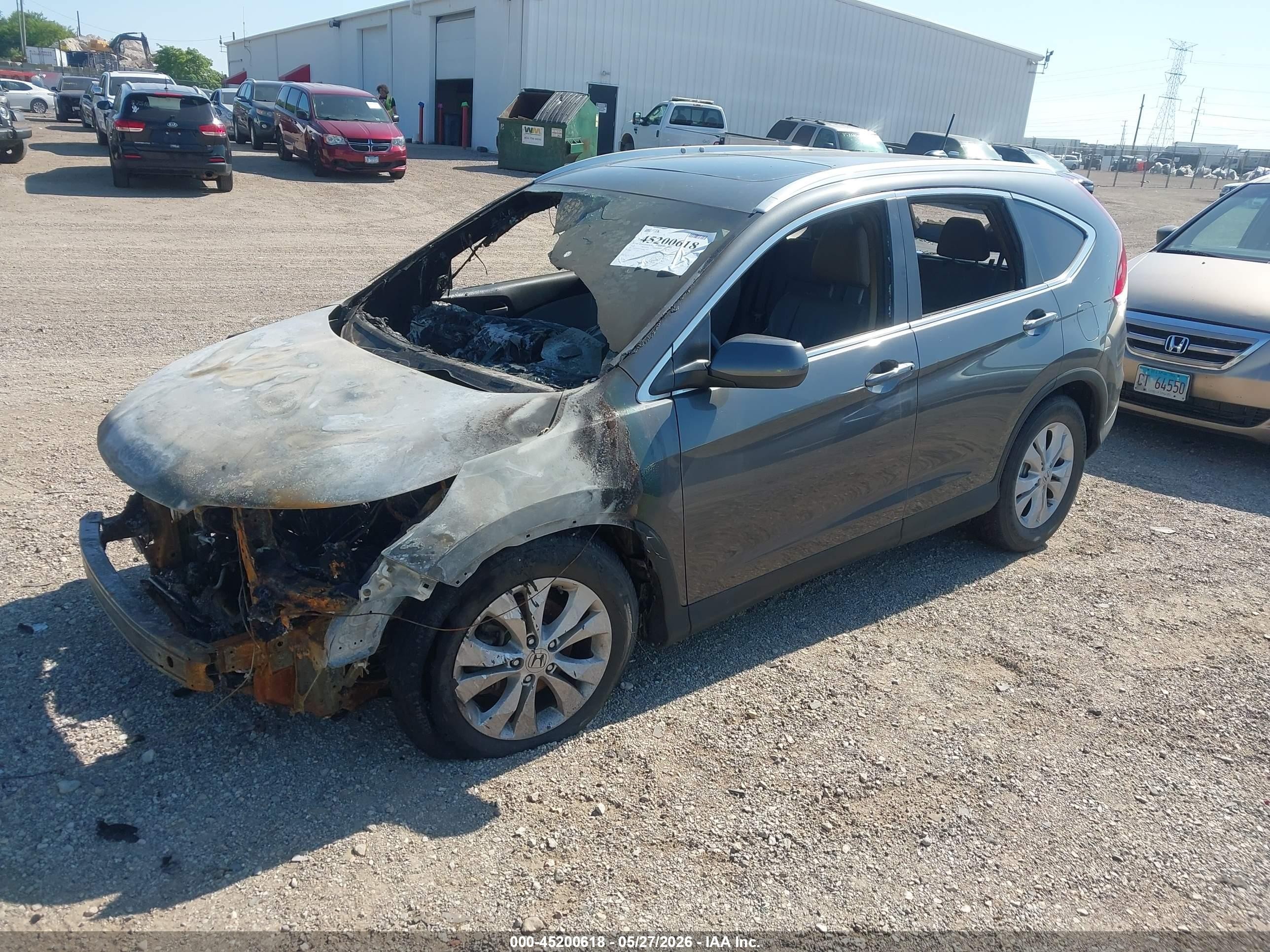 2013 Honda Cr-v Ex-l Серый vin: 2HKRM4H74DH655047