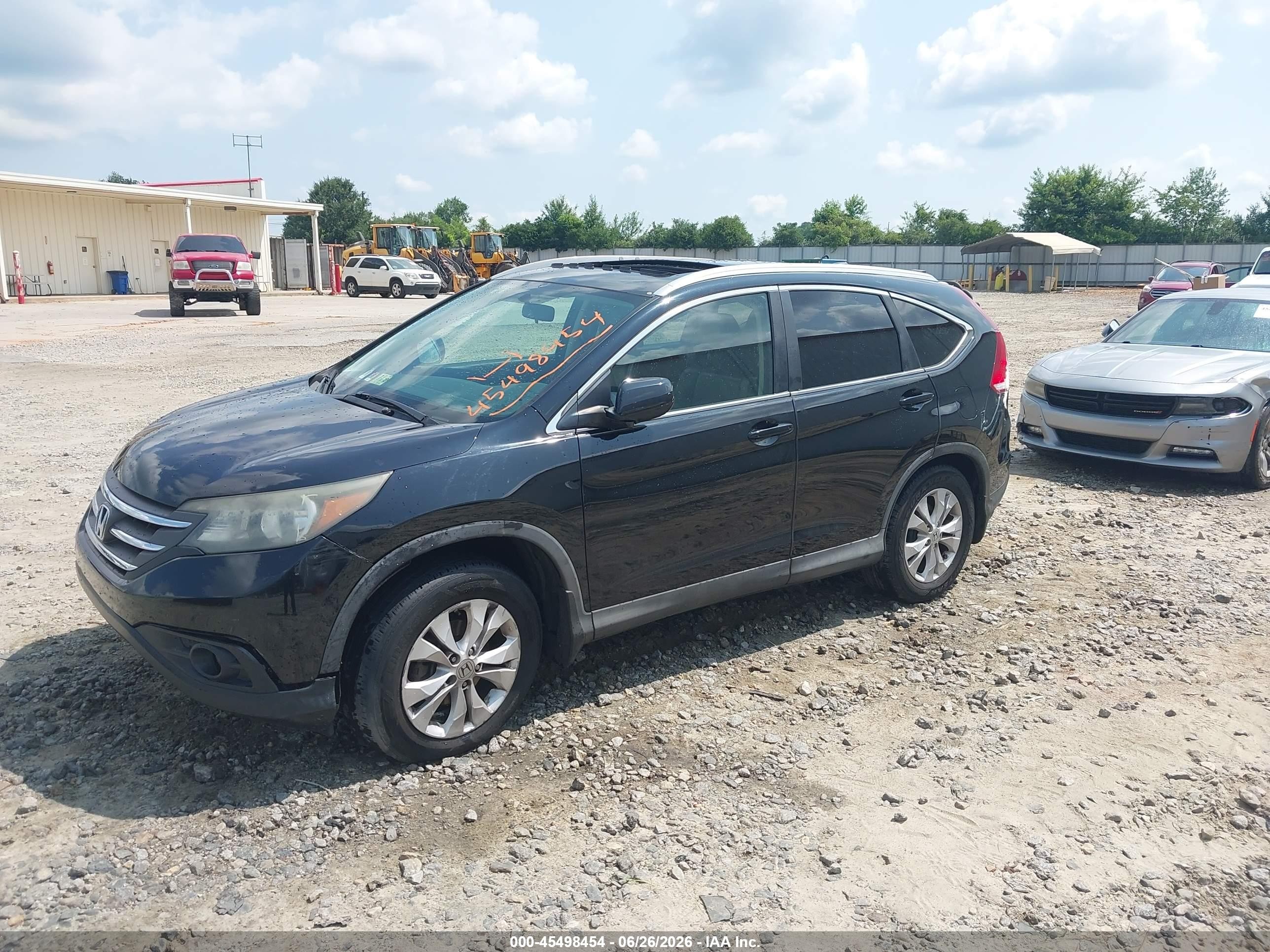 2013 Honda Cr-v Ex-l Black vin: 2HKRM4H74DH667831