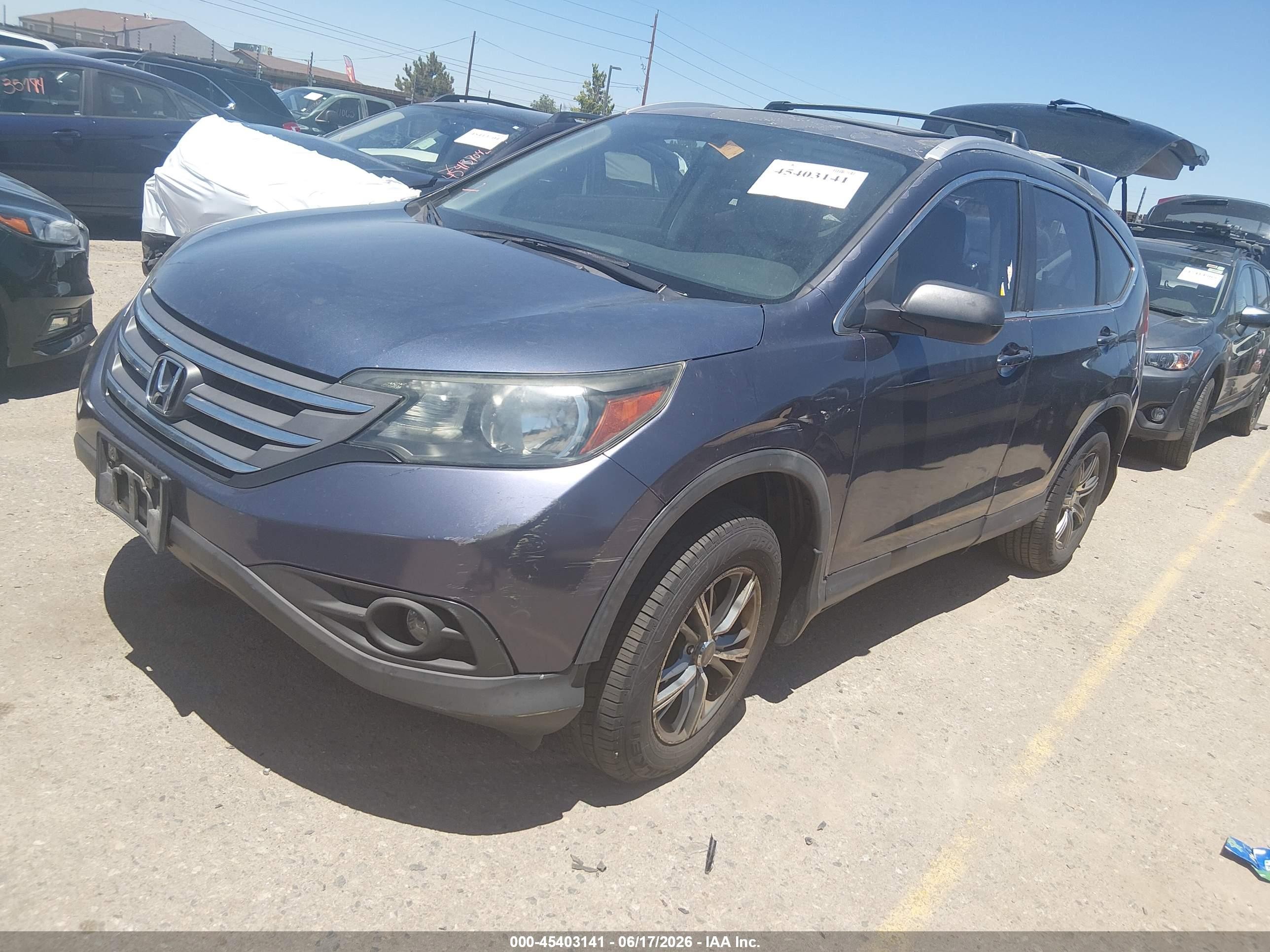 2013 Honda Cr-v Ex-l Синий vin: 2HKRM4H74DH676514