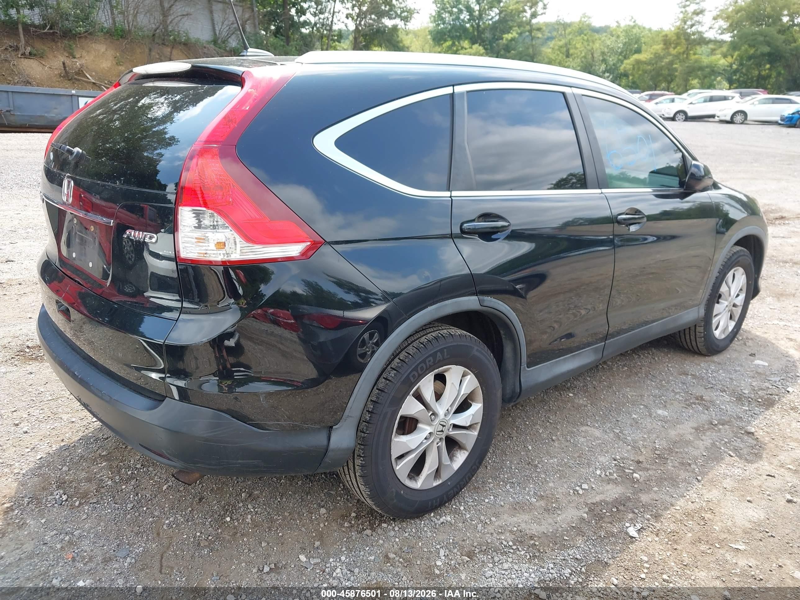 2013 Honda Cr-v Ex-l Черный vin: 2HKRM4H74DH681938
