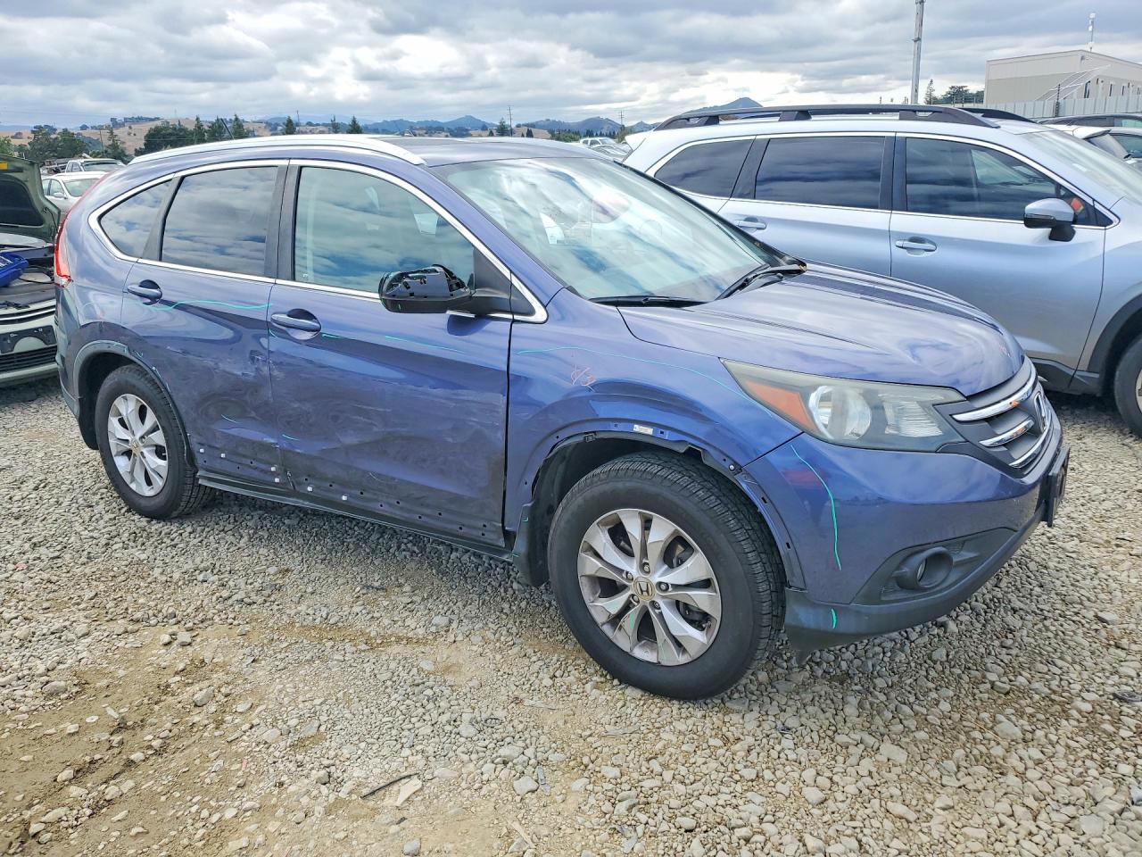 2013 Honda Cr-v Exl Blue vin: 2HKRM4H74DH686900