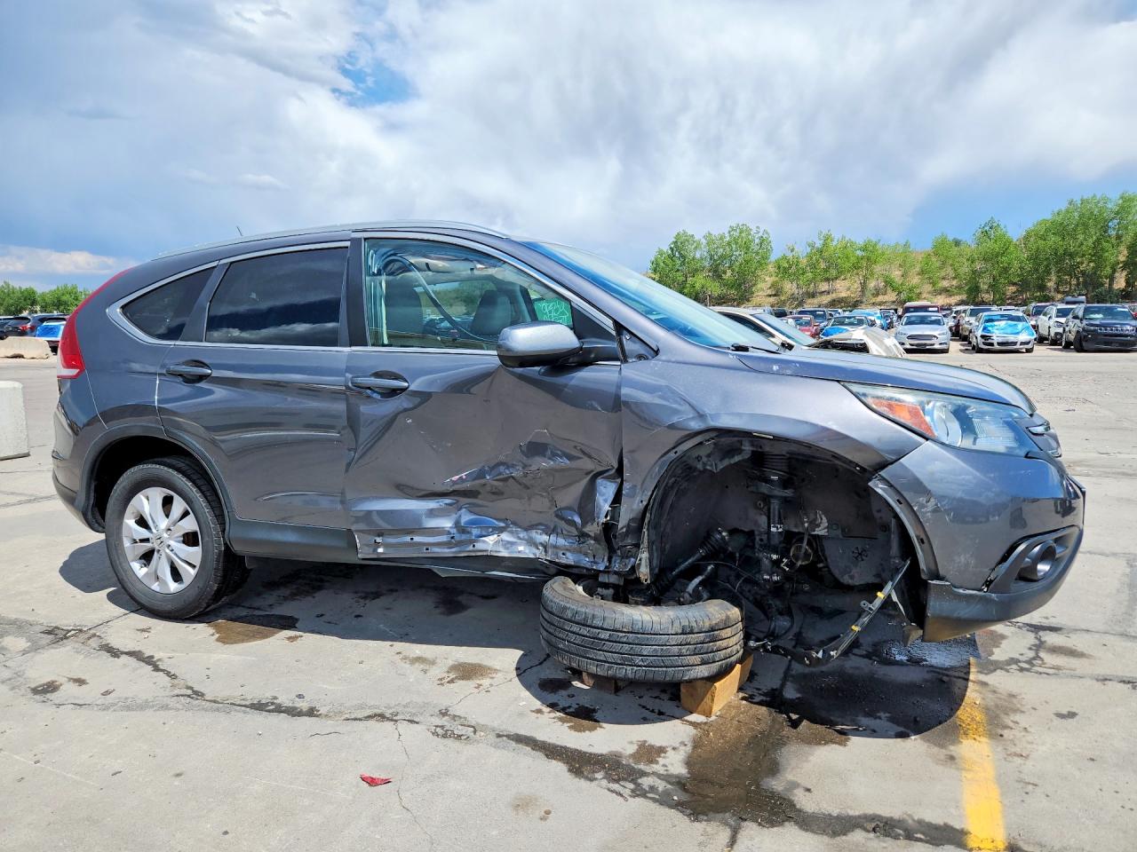2013 Honda Cr-v Exl Серый vin: 2HKRM4H74DH688193