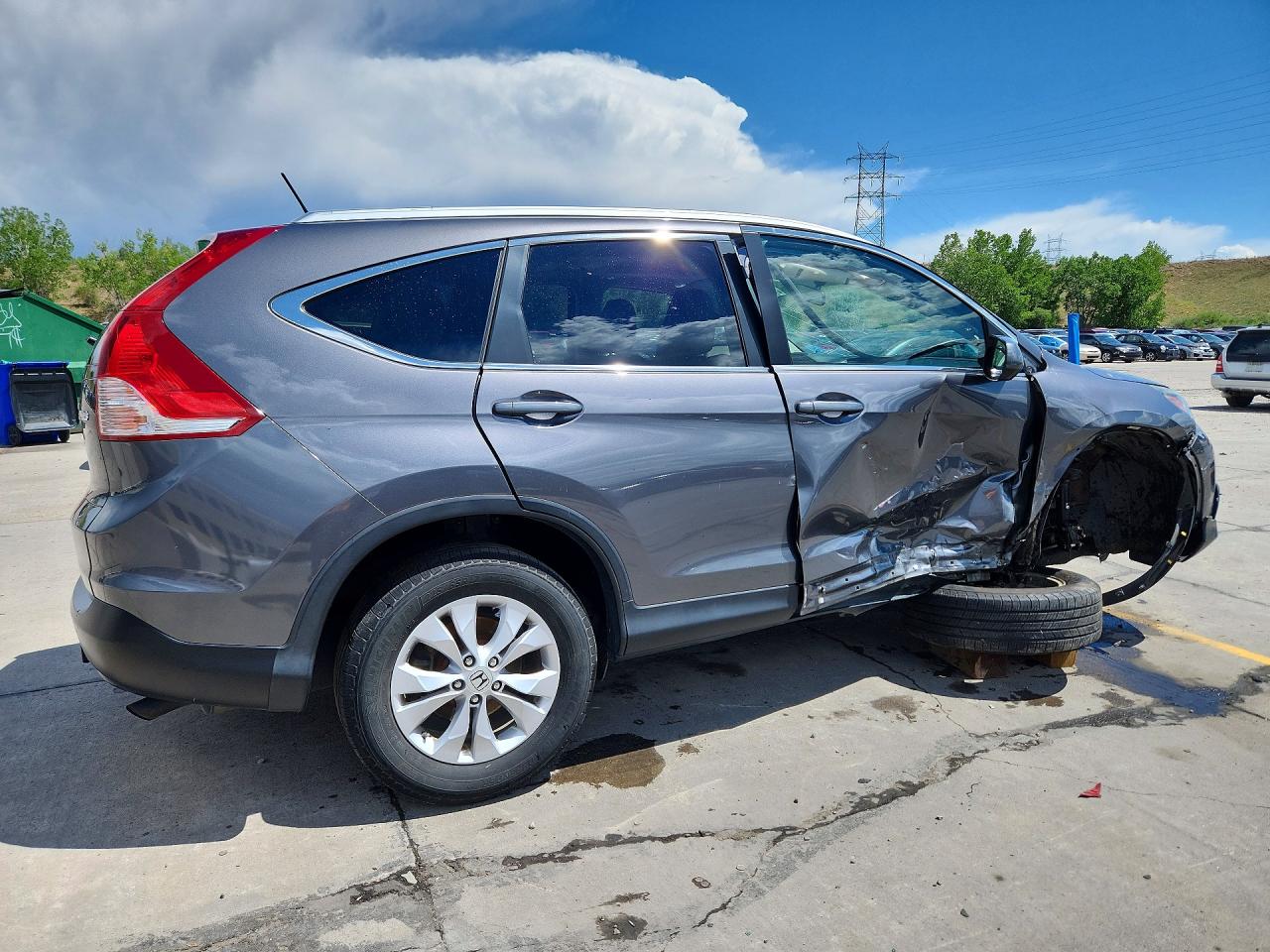 2013 Honda Cr-v Exl Серый vin: 2HKRM4H74DH688193