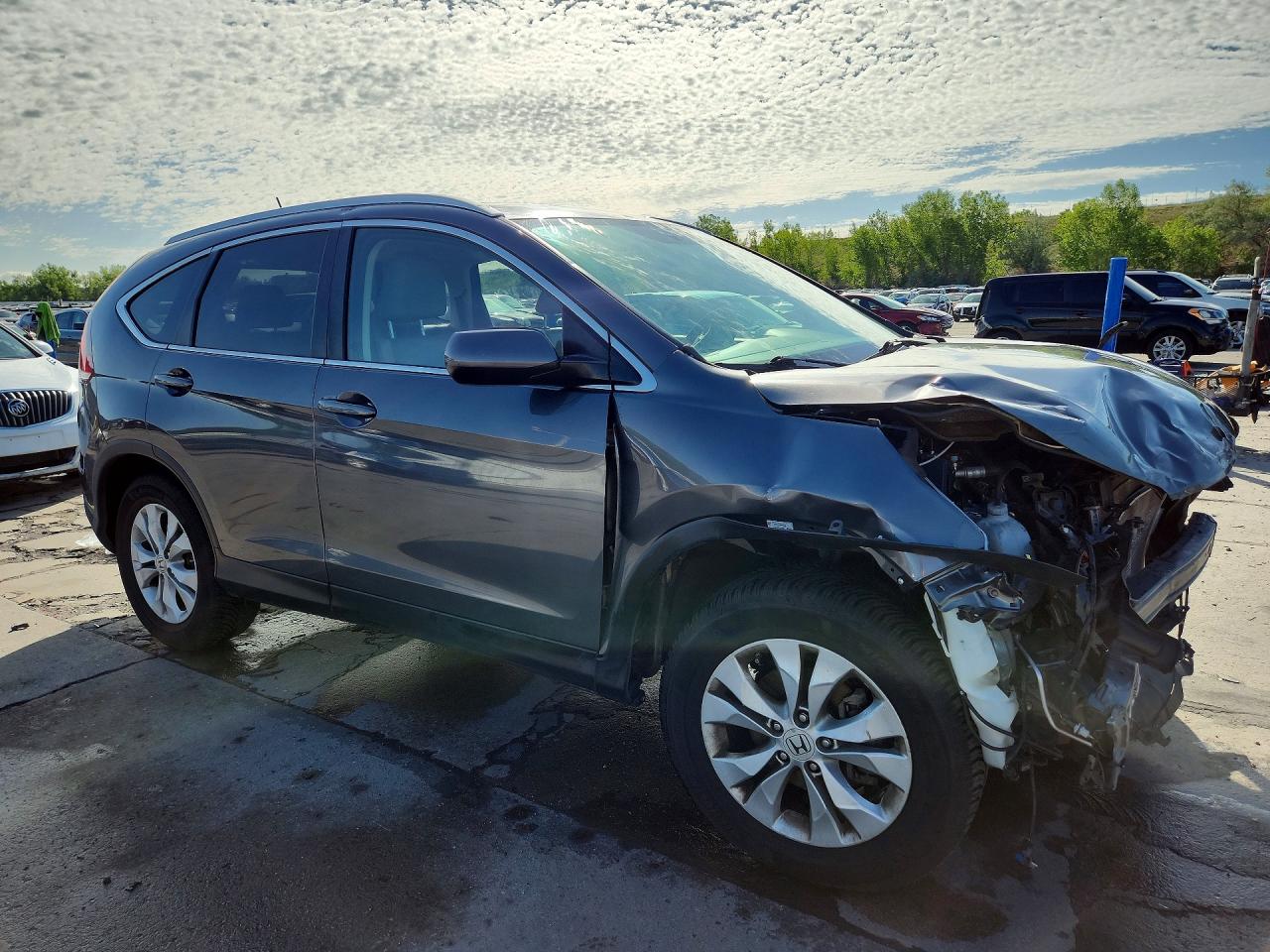 2013 Honda Cr-v Exl Gray vin: 2HKRM4H74DH688209
